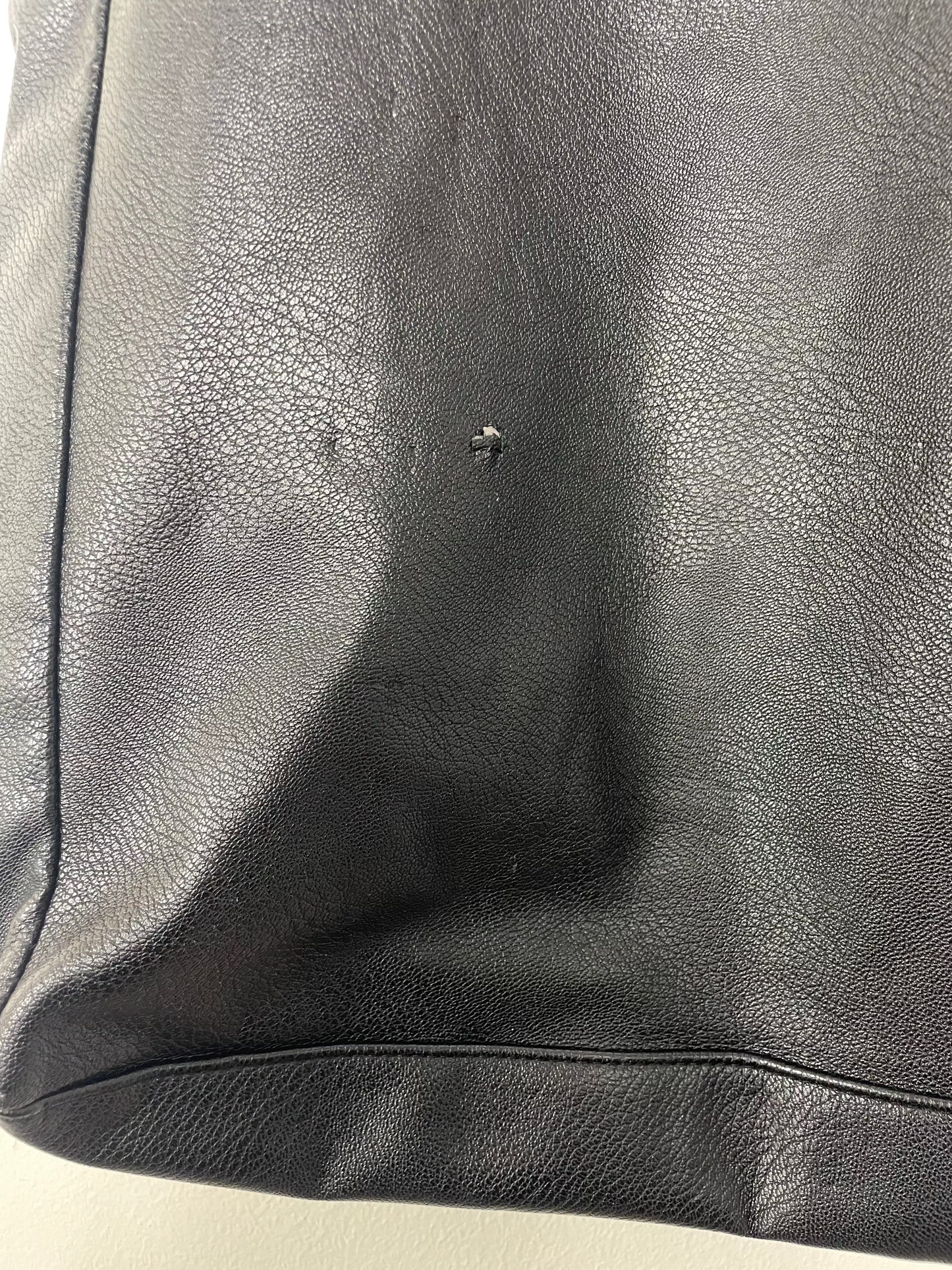 Black Faux Leather Thierry Mugler Shopper Tote Bag