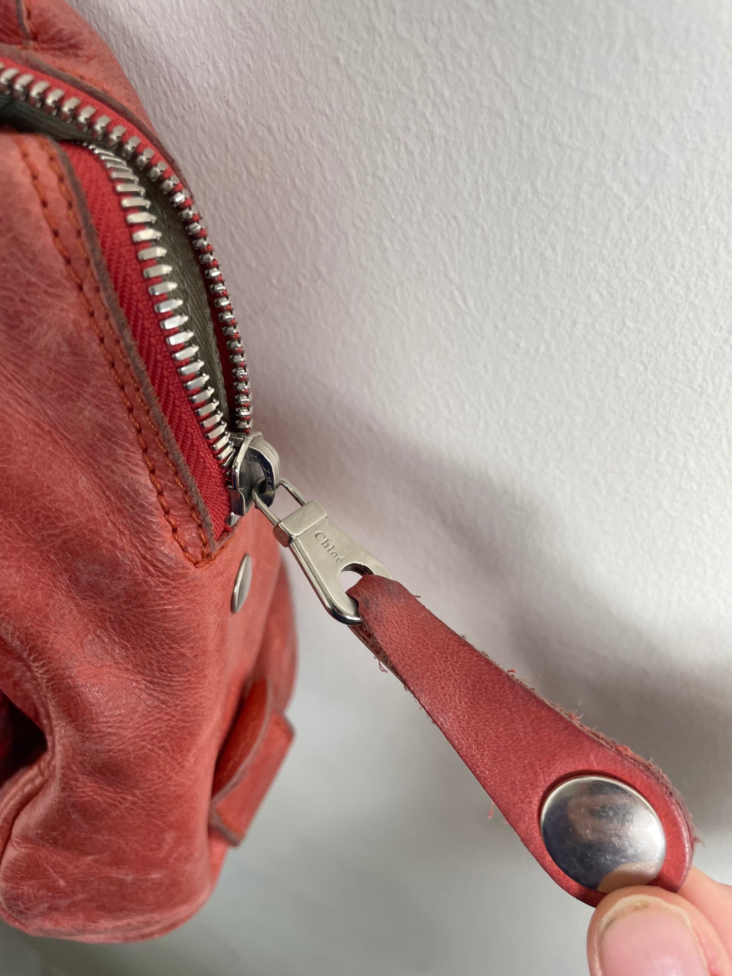 Chloe Silverado Vintage Coral Shoulder Bag