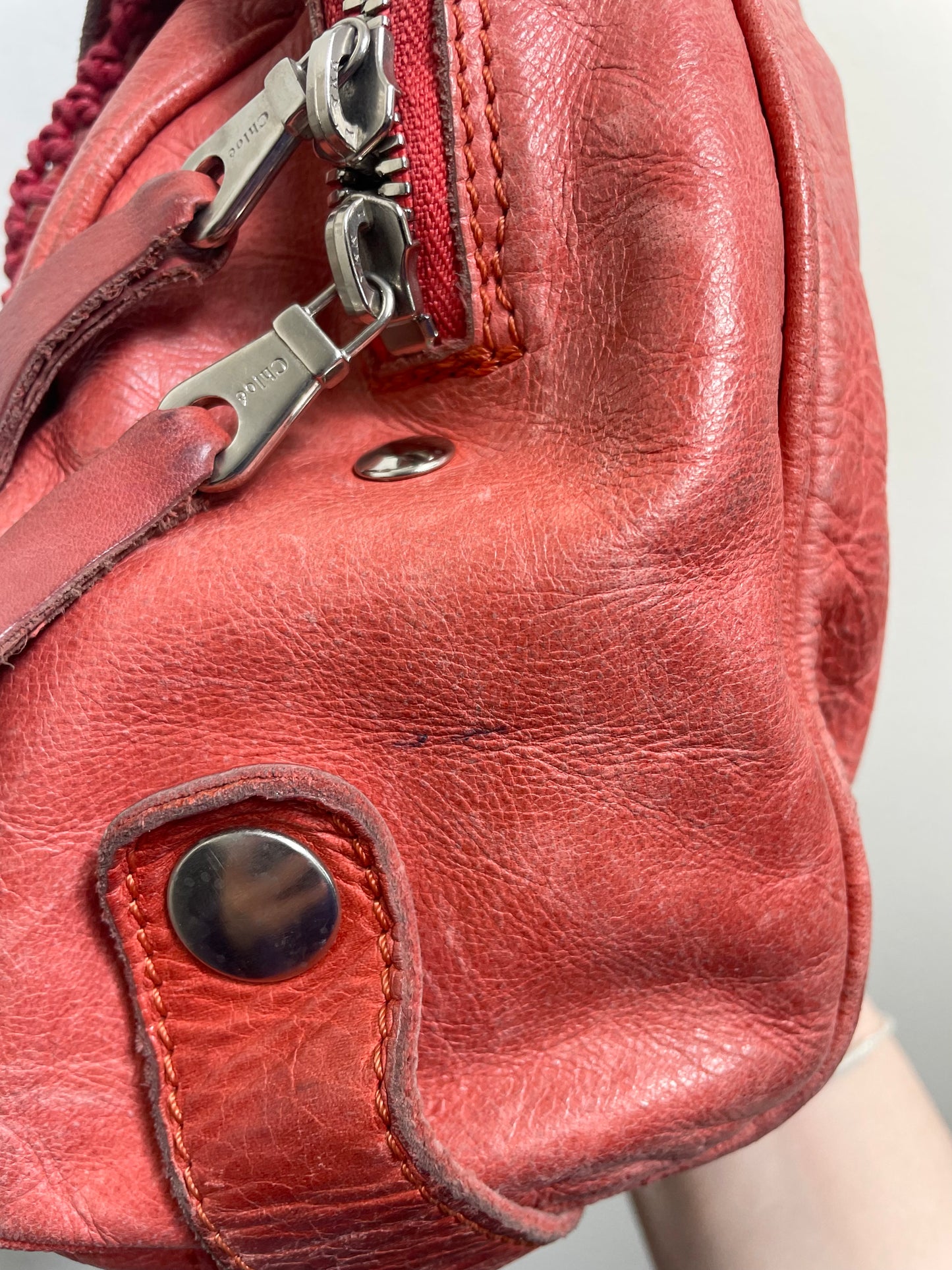 Chloe Silverado Vintage Coral Shoulder Bag