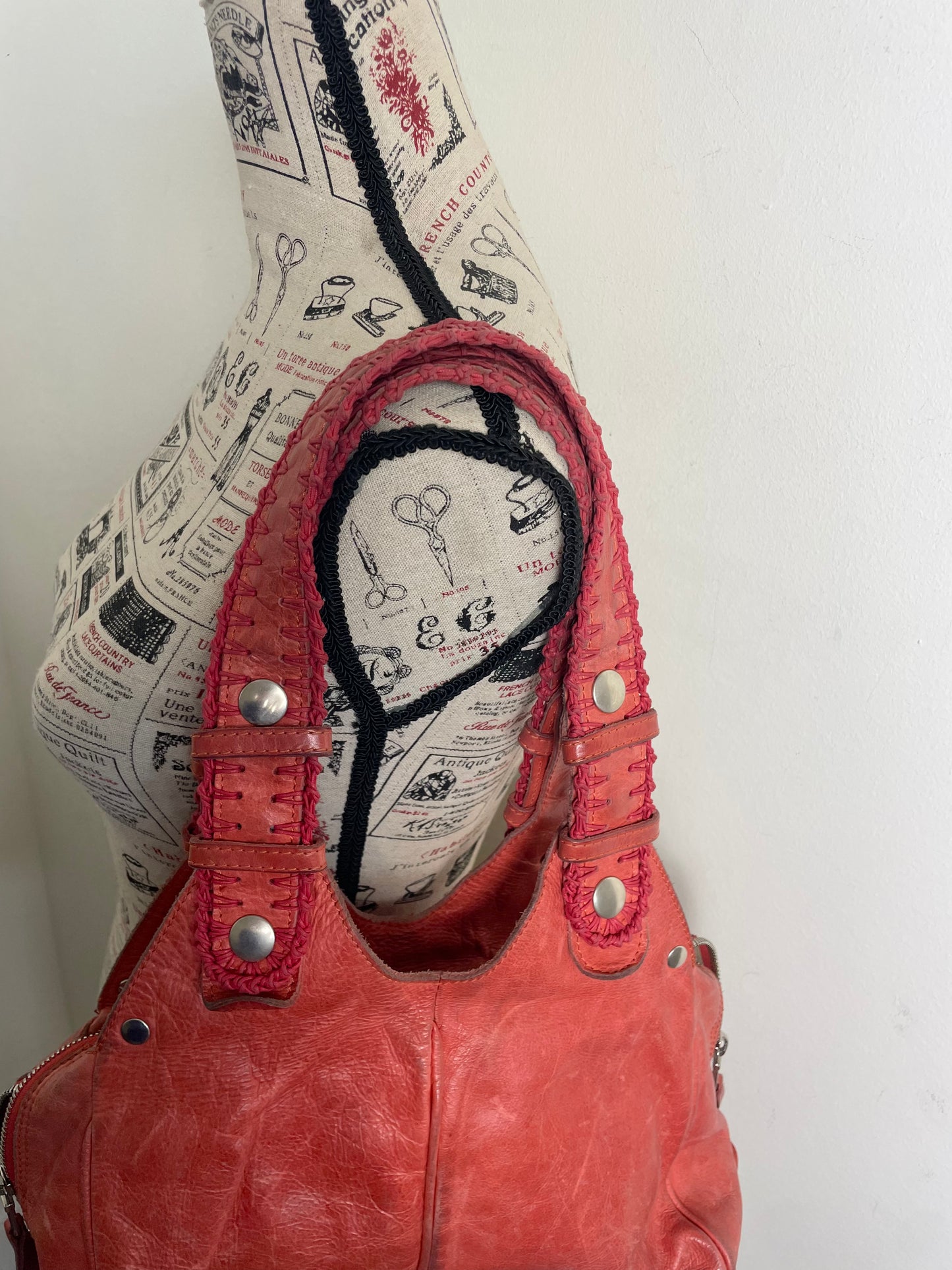 Chloe Silverado Vintage Coral Shoulder Bag