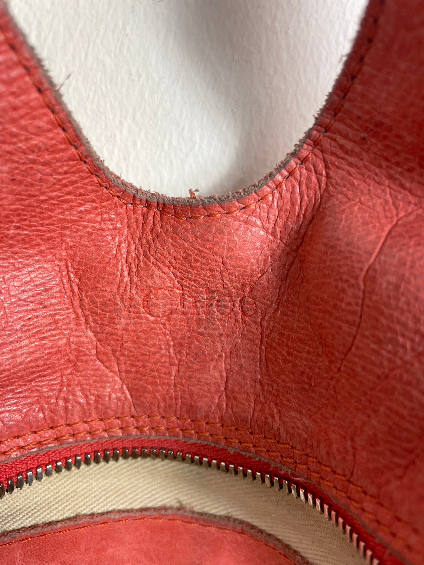 Chloe Silverado Vintage Coral Shoulder Bag