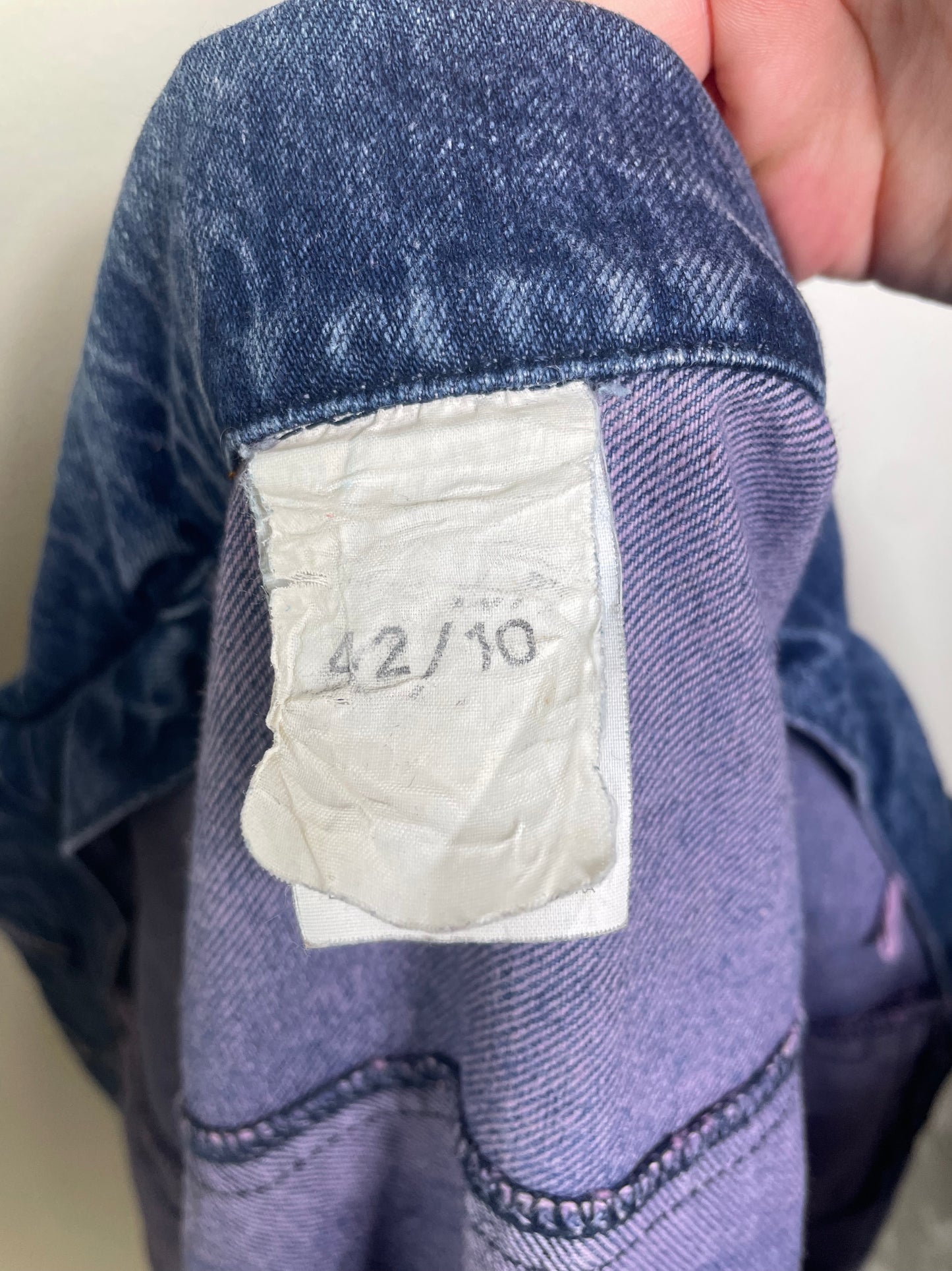Plein Sud Jeans Denim Jacket with Purple Fringe Trim