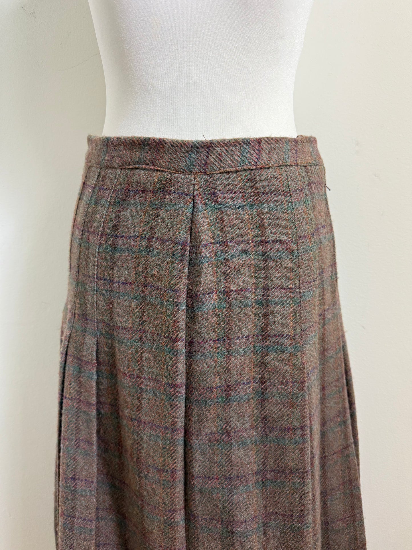 Ralph Lauren 100% Wool Vintage Check Skirt