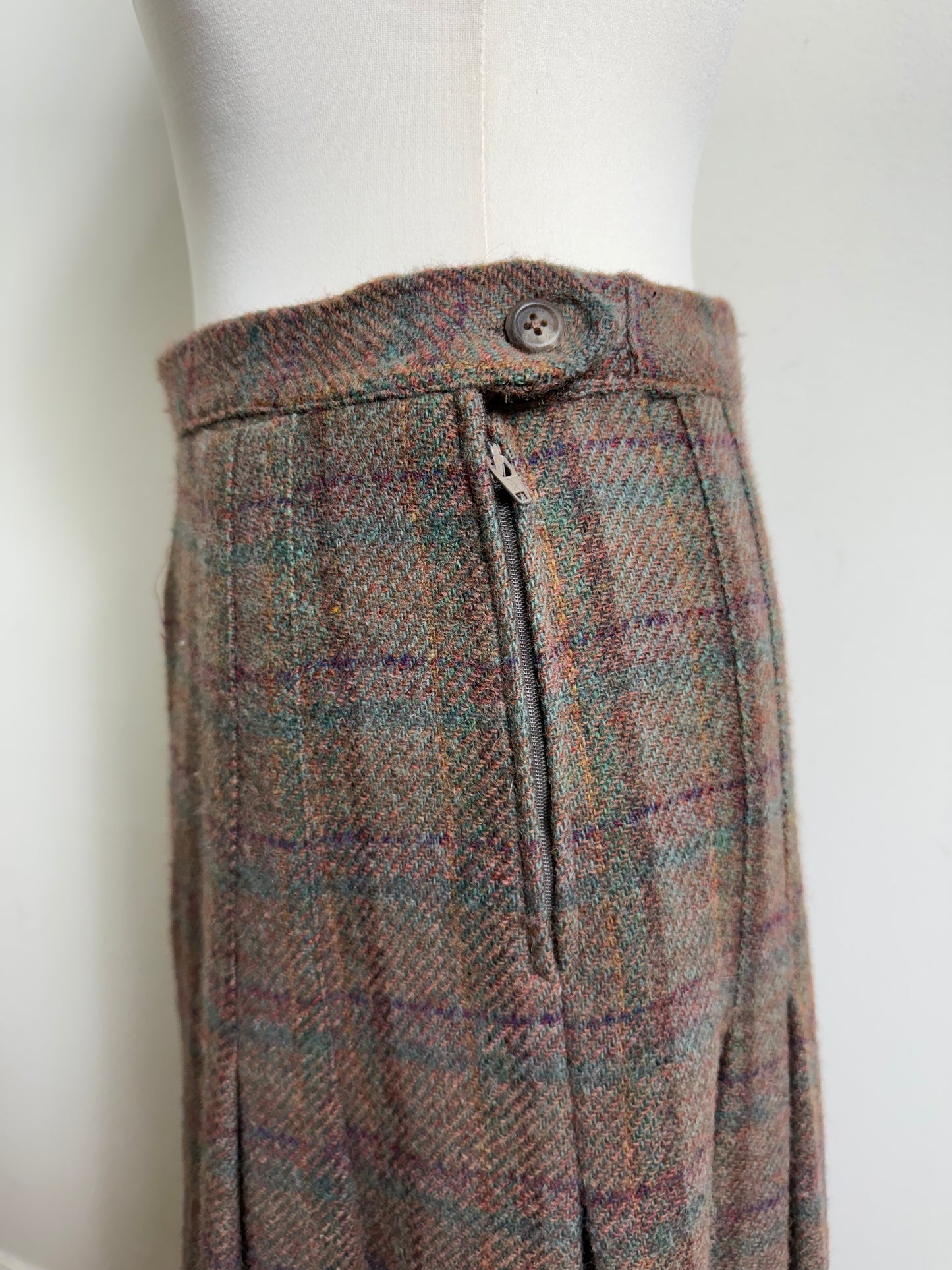 Ralph Lauren 100% Wool Vintage Check Skirt