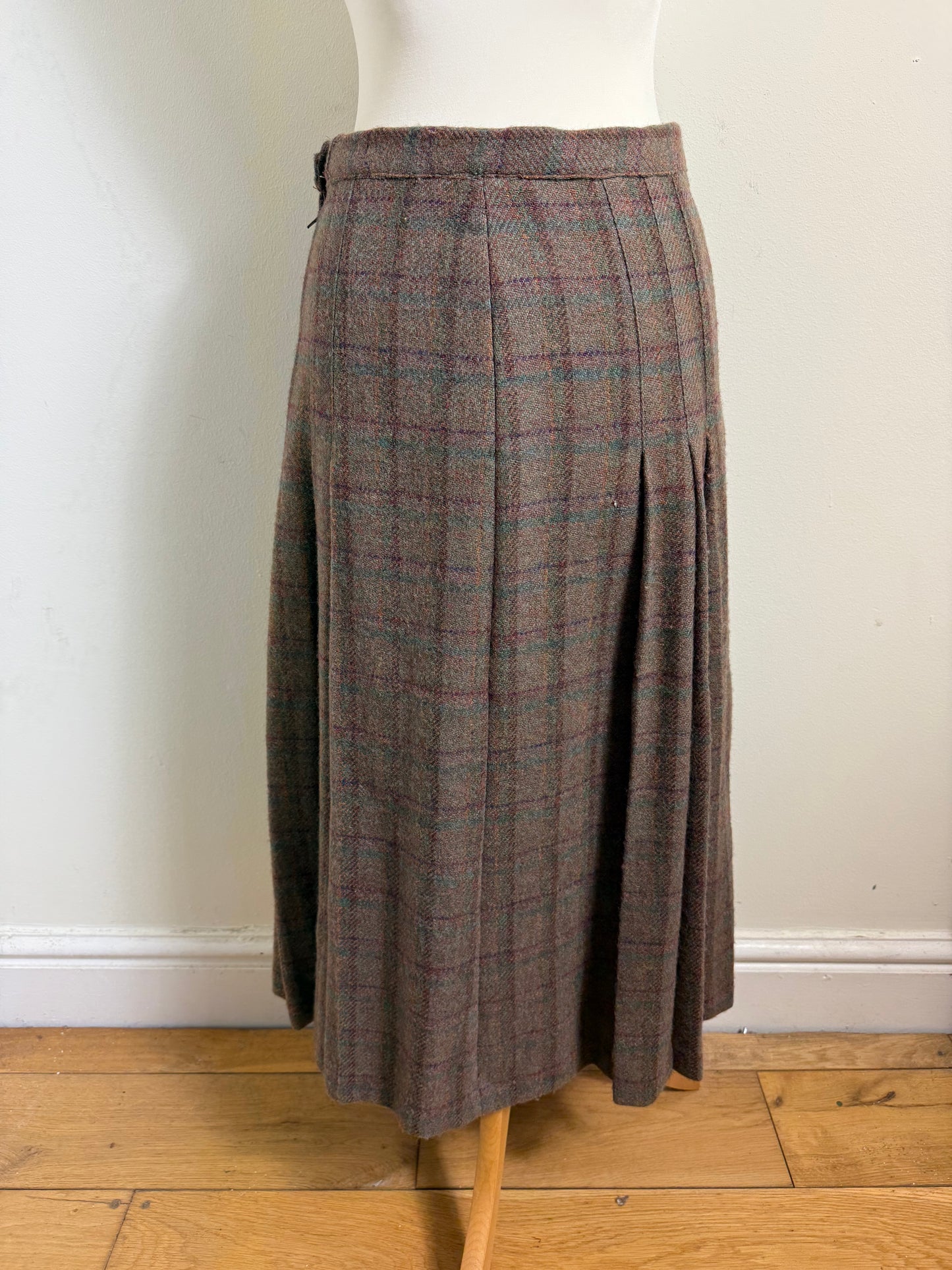 Ralph Lauren 100% Wool Vintage Check Skirt