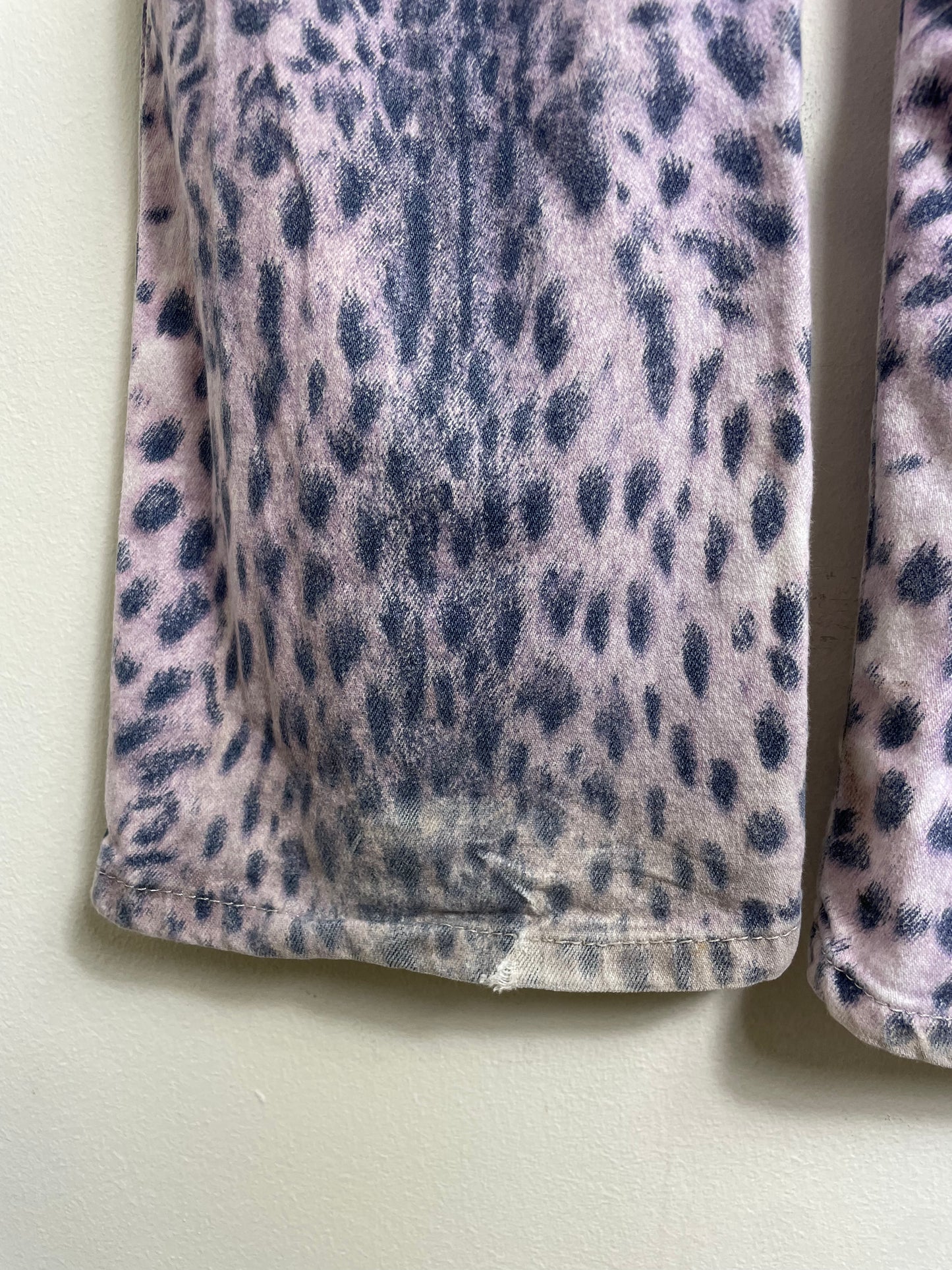 Roberto Cavalli Spring 2000 Purple Leopard Print Jeans