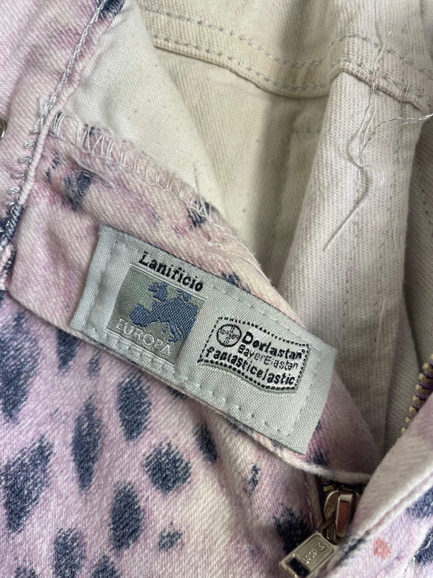 Roberto Cavalli Spring 2000 Purple Leopard Print Jeans