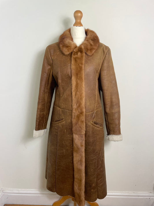Prada Fall 2004 Vintage Sheepskin Coat with Mink Fur Trims