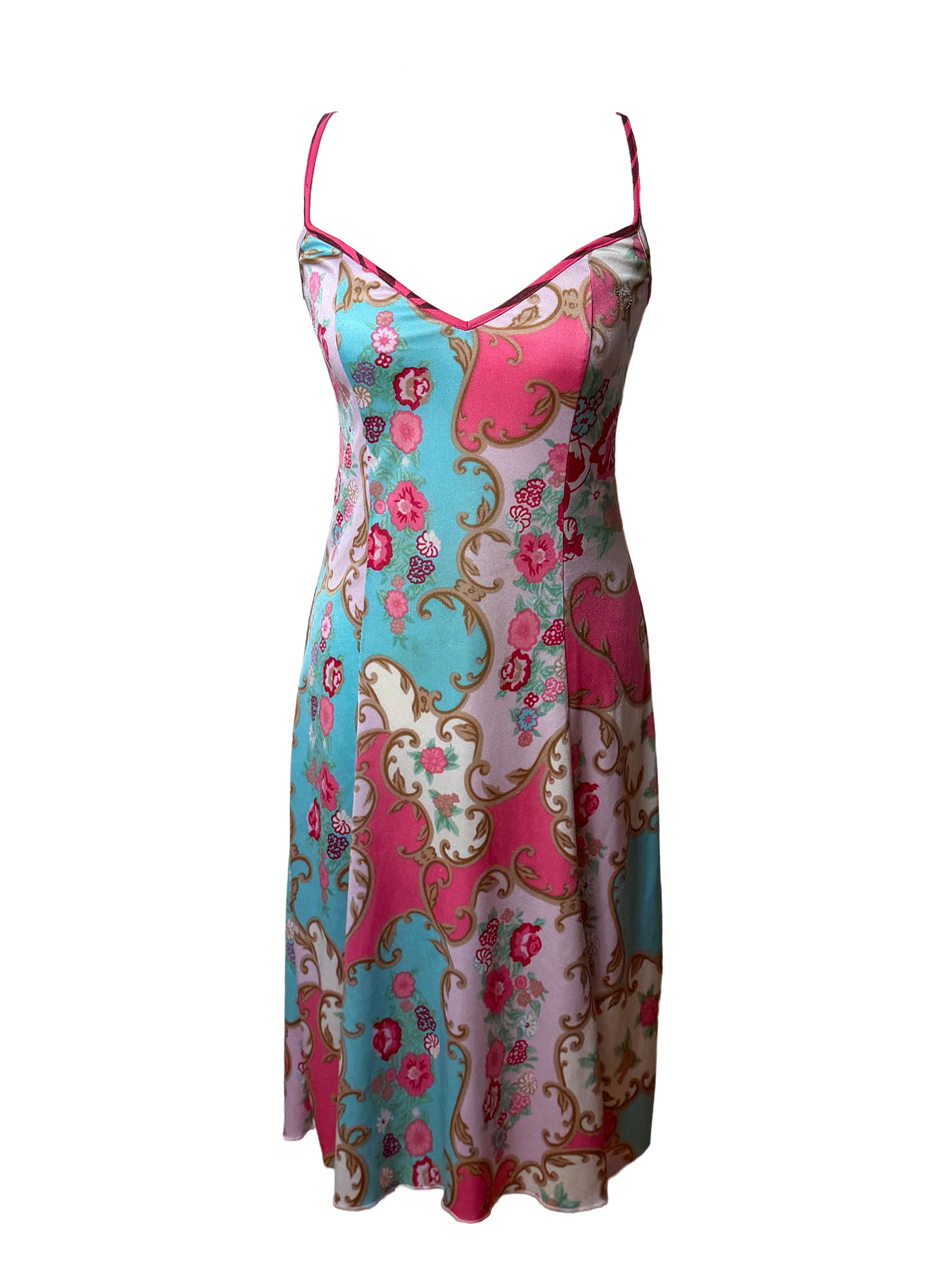 Blumarine Floral Print Midi Dress