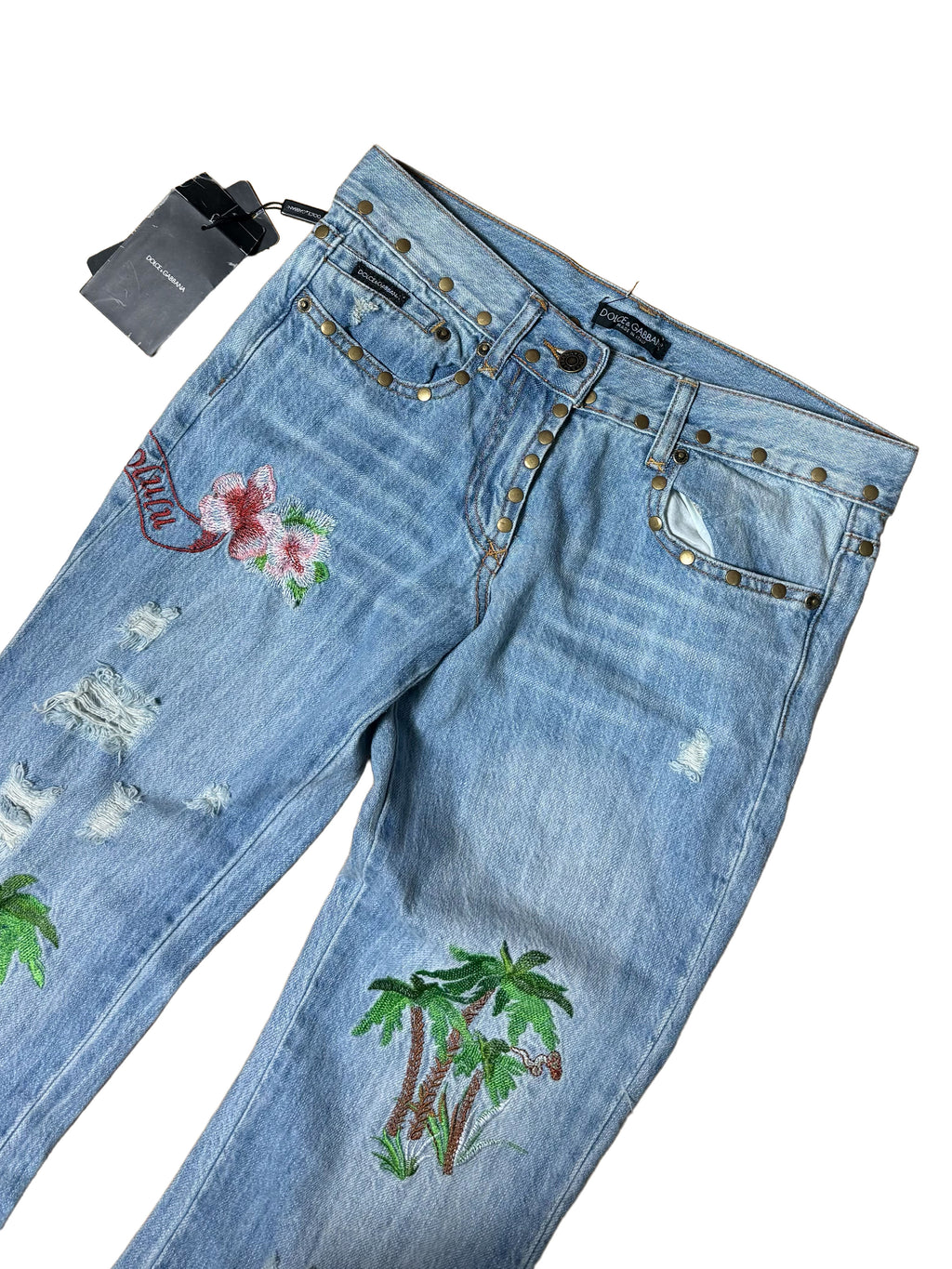 Dolce & Gabbana Spring 2005 Honolulu Embroidered Jeans