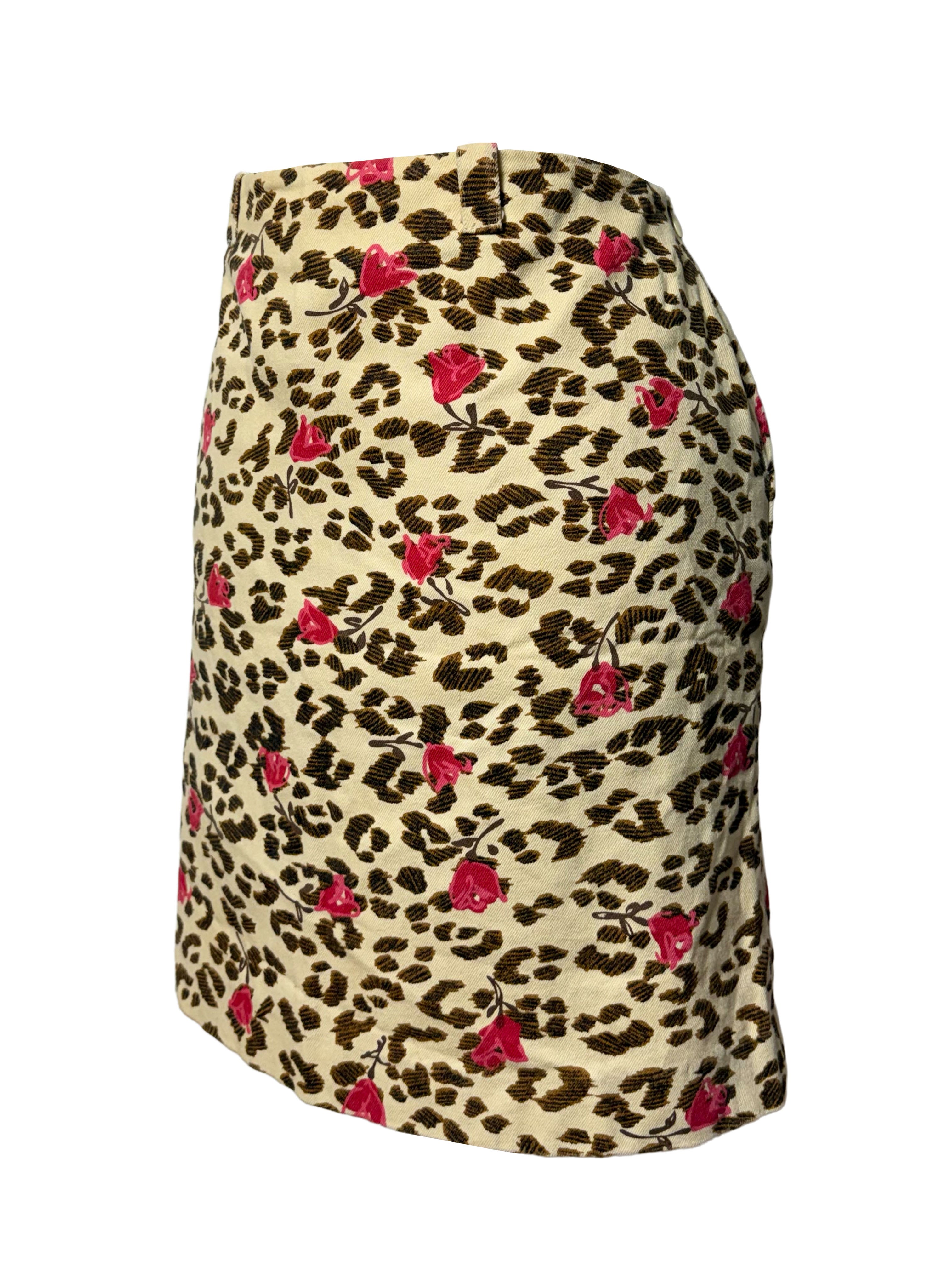 Anna Molinari Leopard Print Mini Skirt