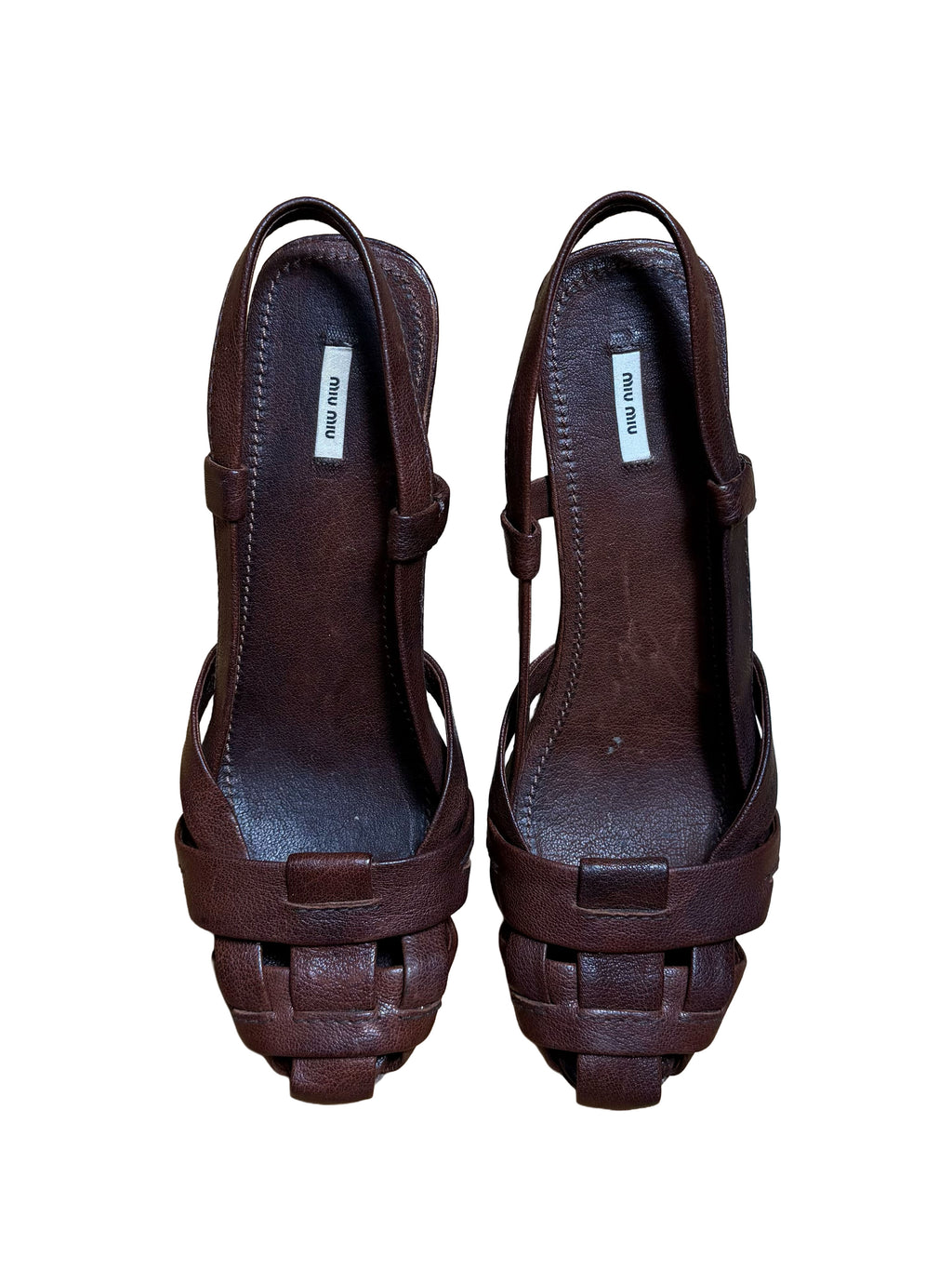 Miu Miu Wedge Slingback Sandals