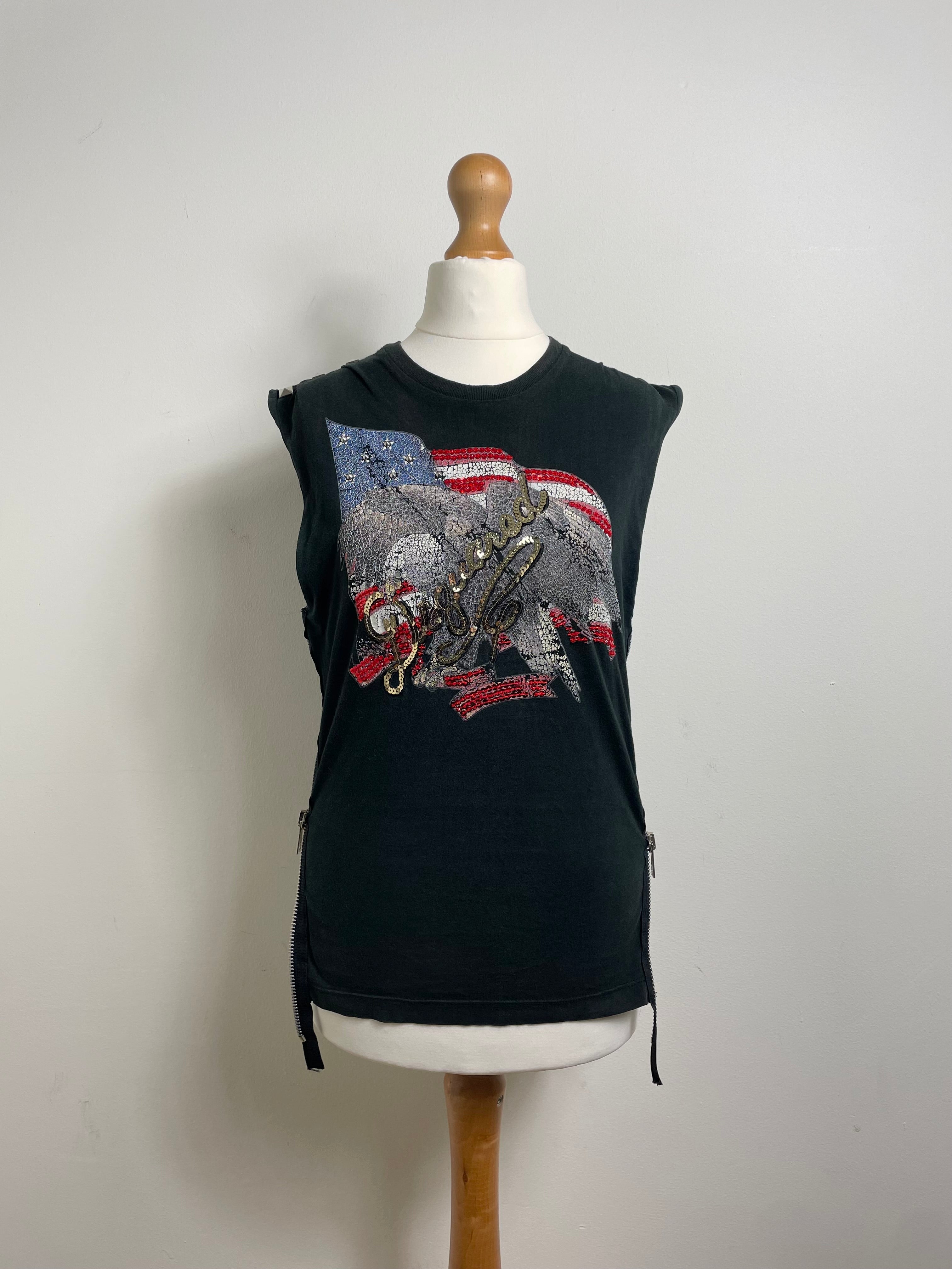 Dsquared2 2001 Eagle Print Graphic Top