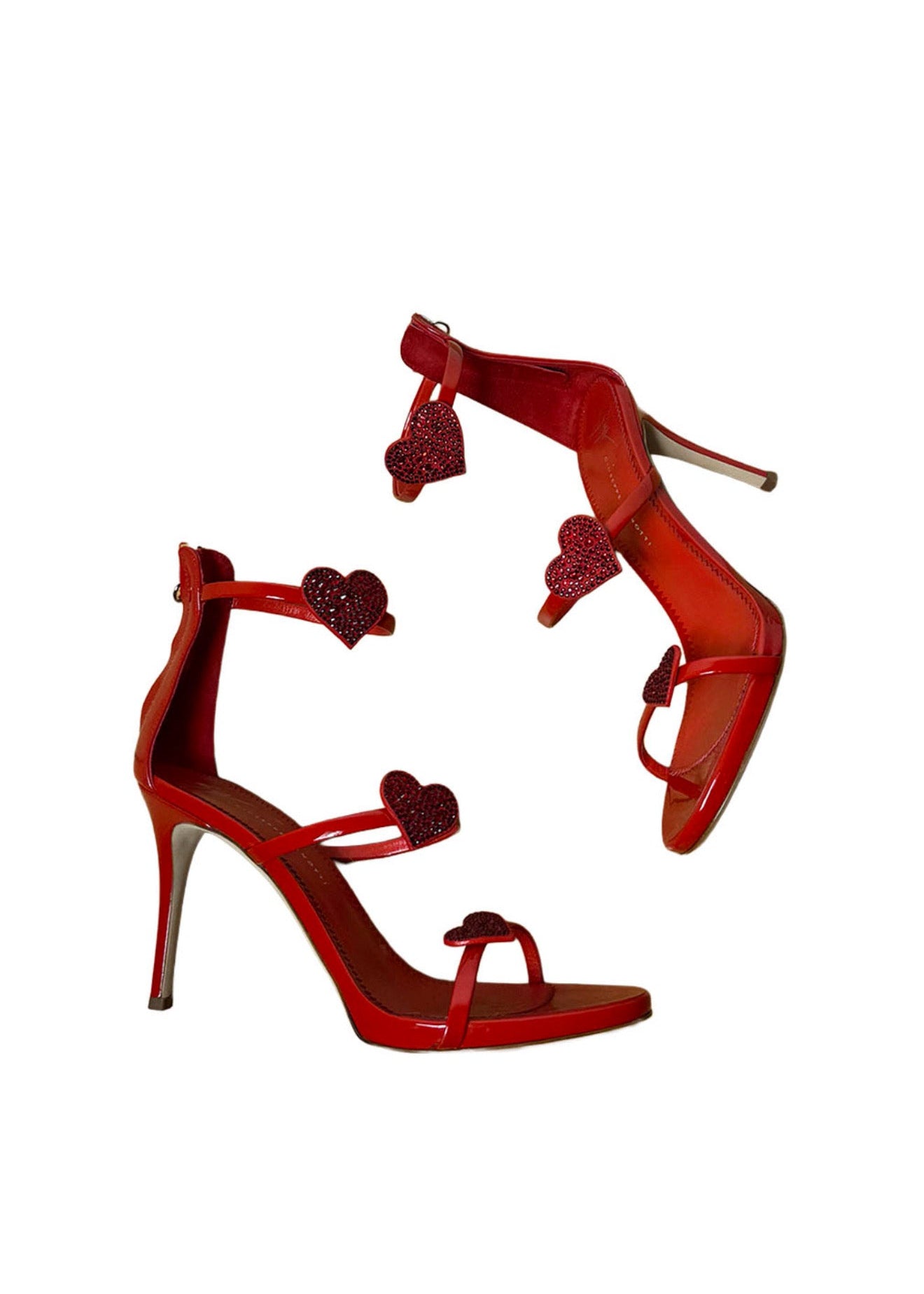 Giuseppe Zanotti Patent Leather Heart Heels