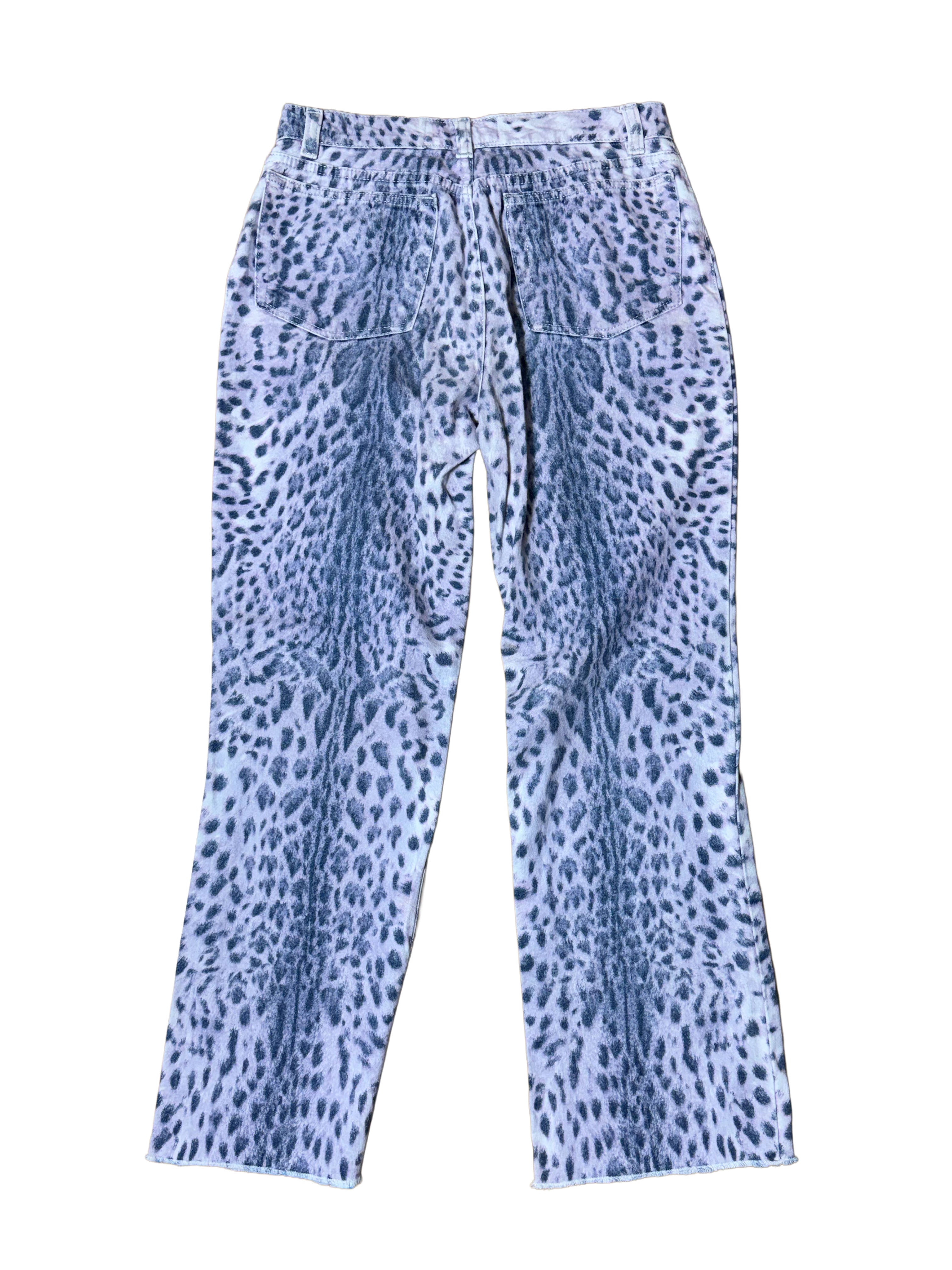 Roberto Cavalli Spring 2000 Purple Leopard Print Jeans