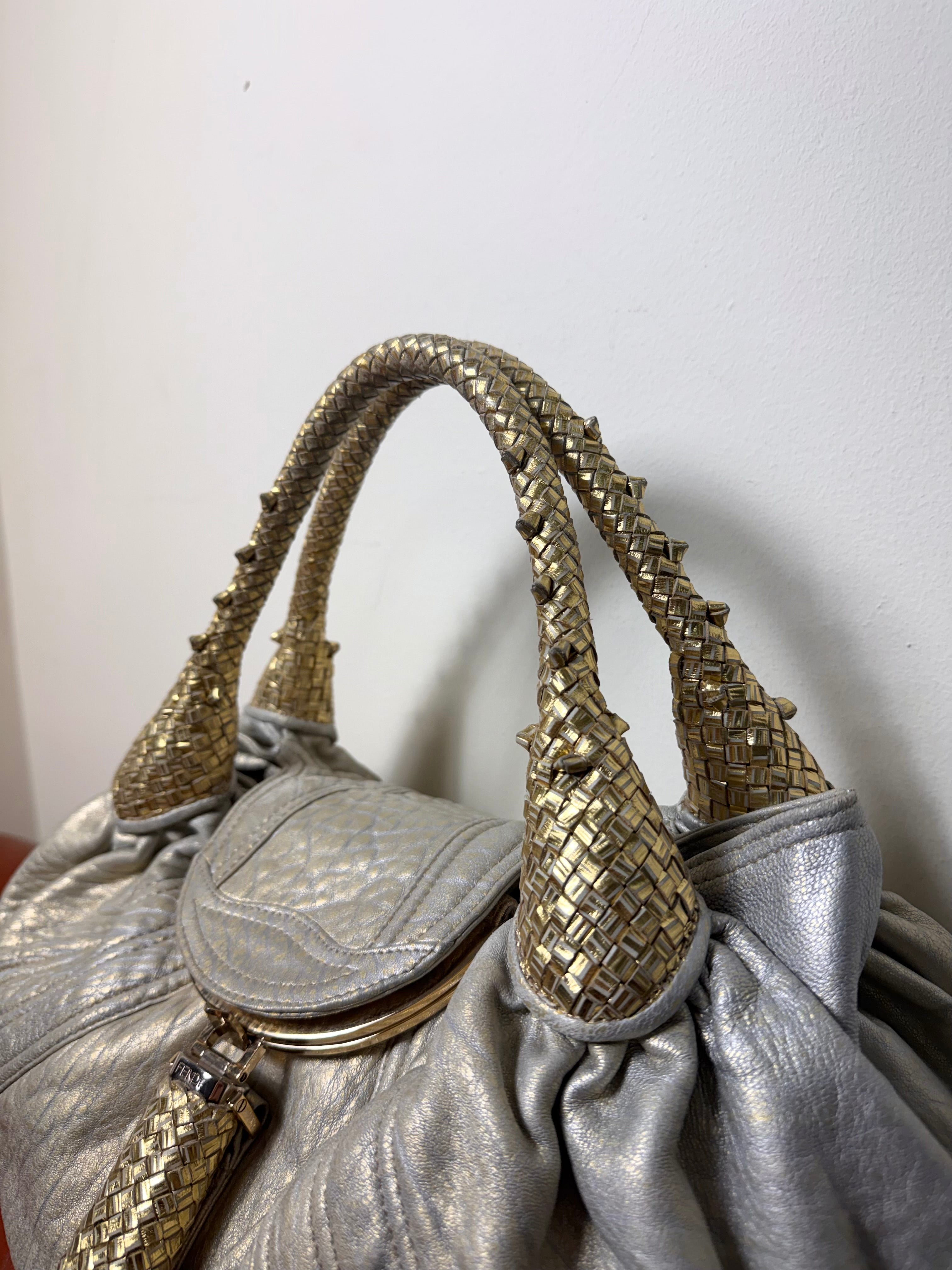 Gold & Silver Metallic Nappa Fendi Spy Bag