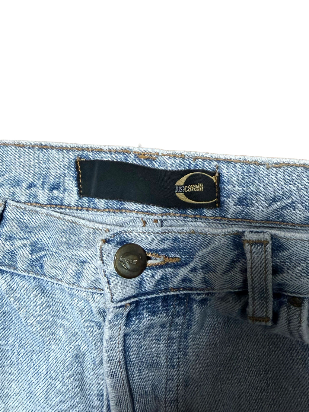 Just Cavalli Light Wash Ripped Jeans