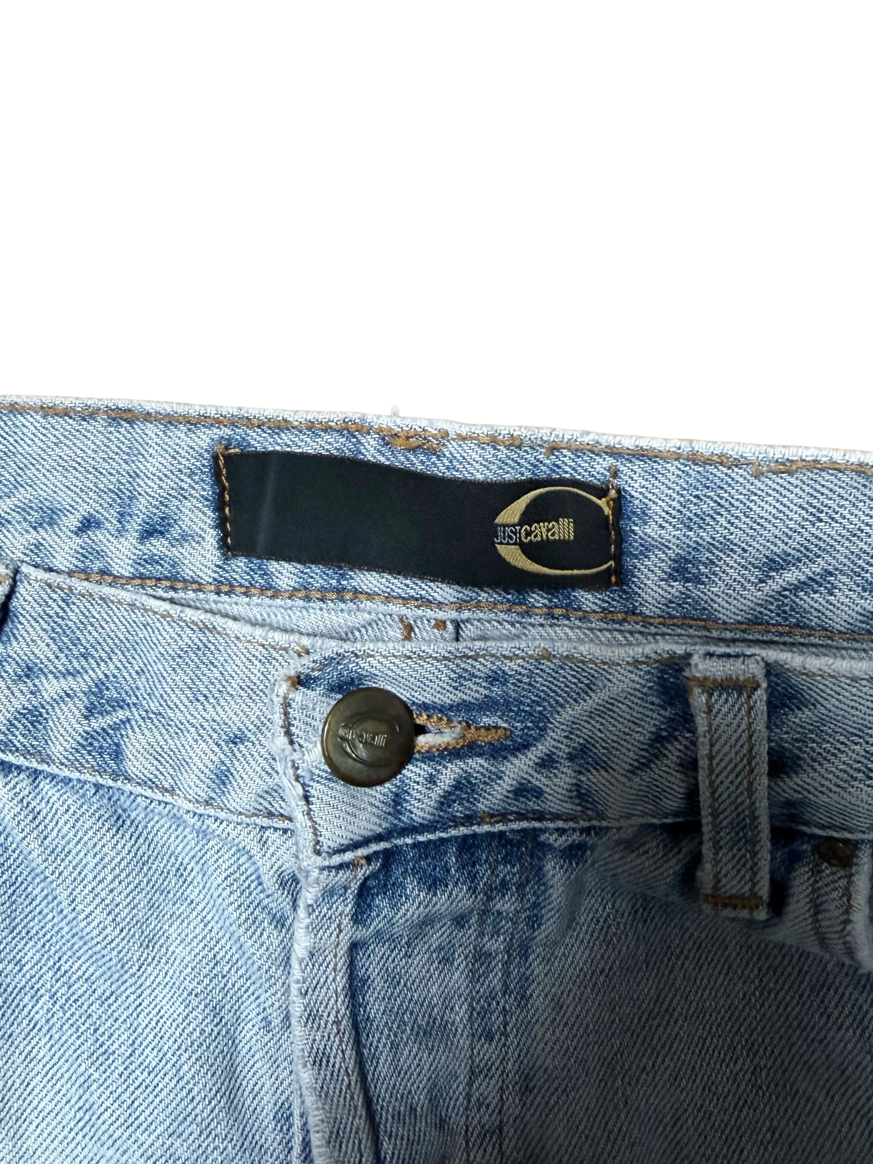 Just Cavalli Light Wash Ripped Jeans