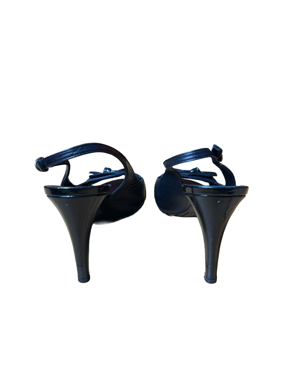 Celine Leather Patent Slingback Heels