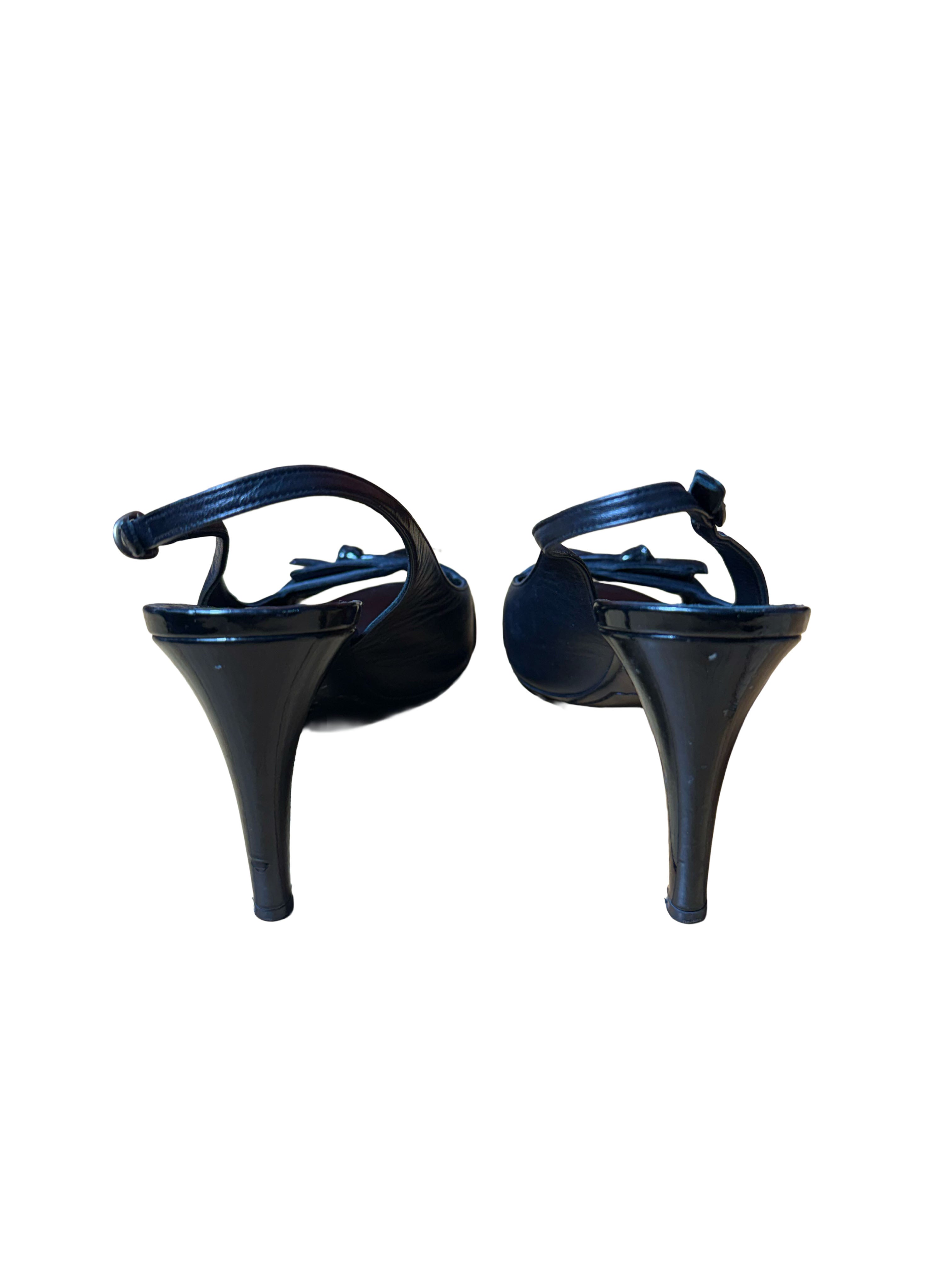 Celine Leather Patent Slingback Heels