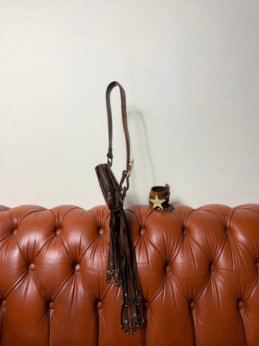 Dsqaured2 2001 Fringe Crossbody Pouch & Bangle