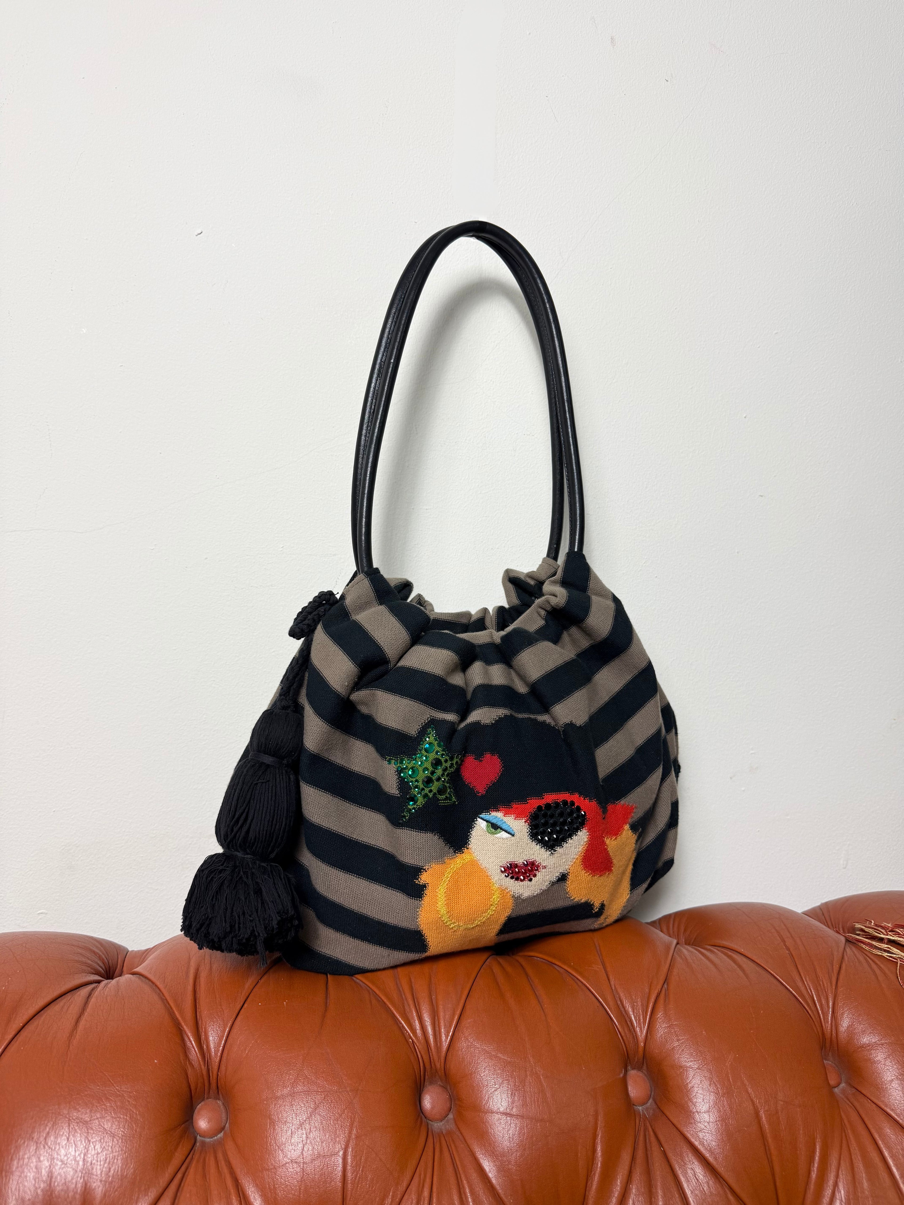 Sonia Rykiel 2005 Rare Pirate Girl Domino Bag
