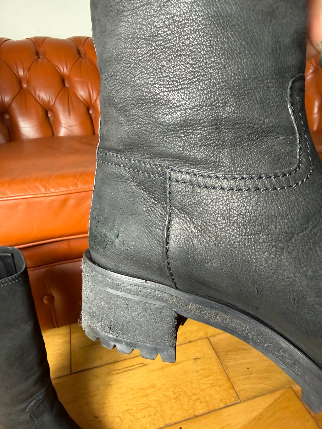 Prada Black Leather Boots