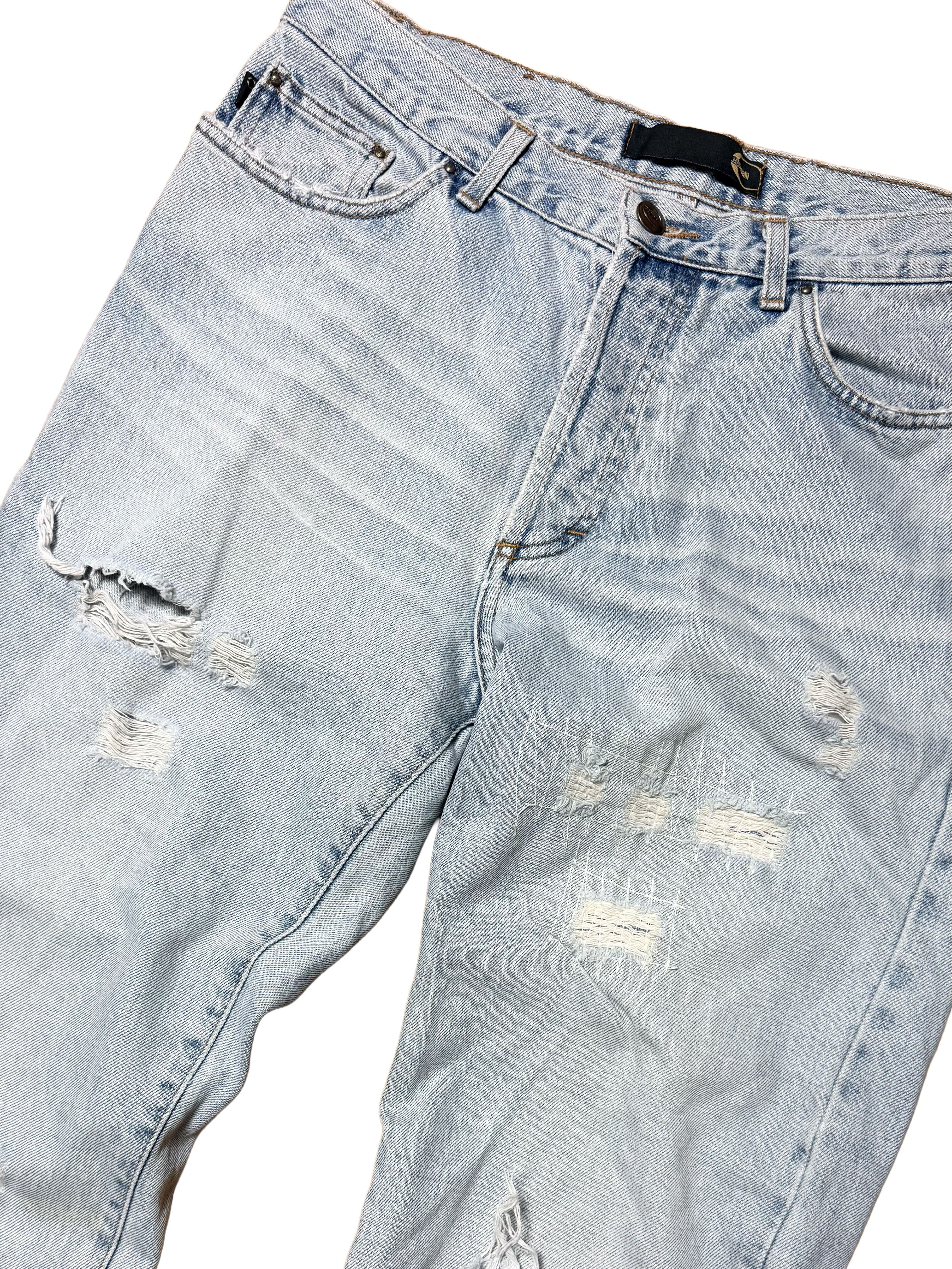 Just Cavalli Light Wash Ripped Jeans