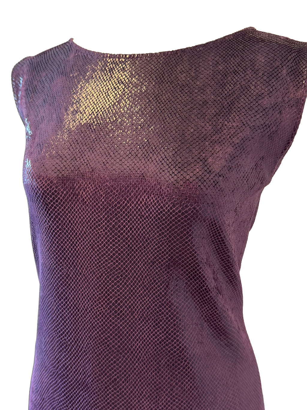 Blumarine Blugirl Purple Snakeskin Mini Dress