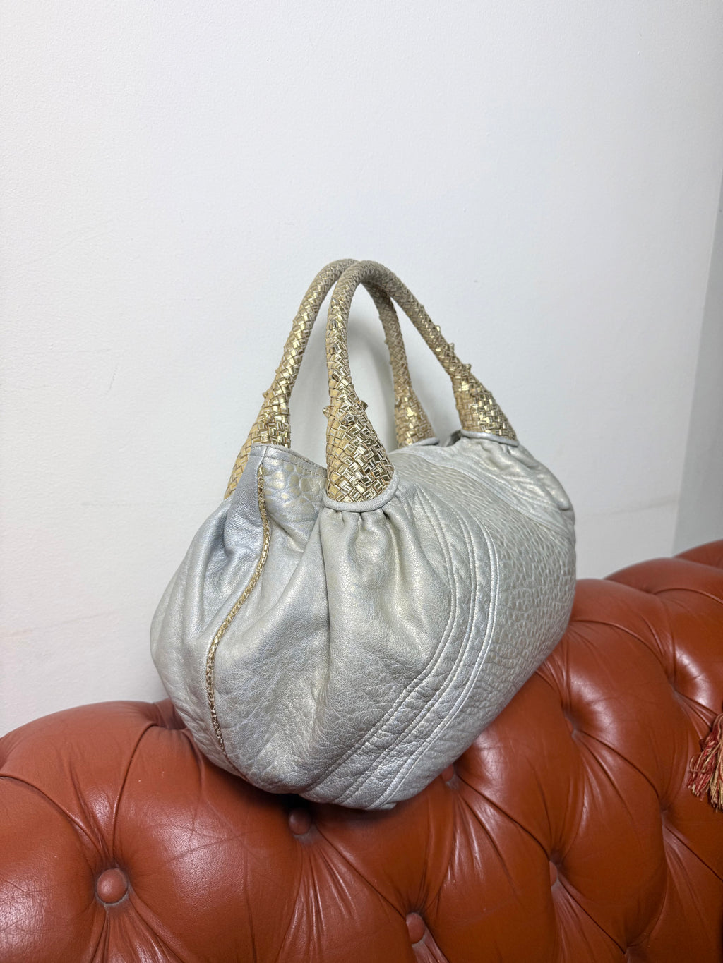 Gold & Silver Metallic Nappa Fendi Spy Bag