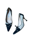 Manolo Blahnik Suede Bow Pumps