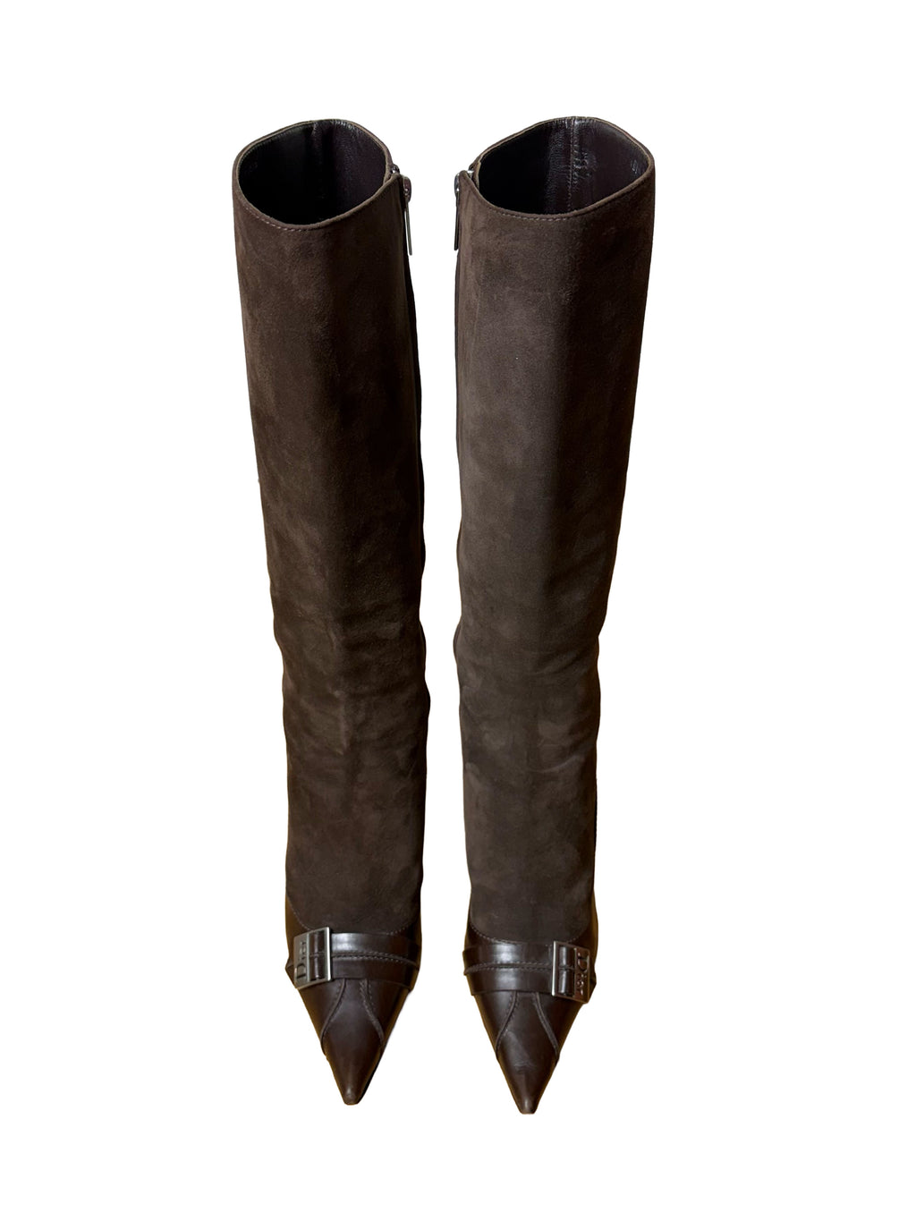 Dior Suede Buckle Boots