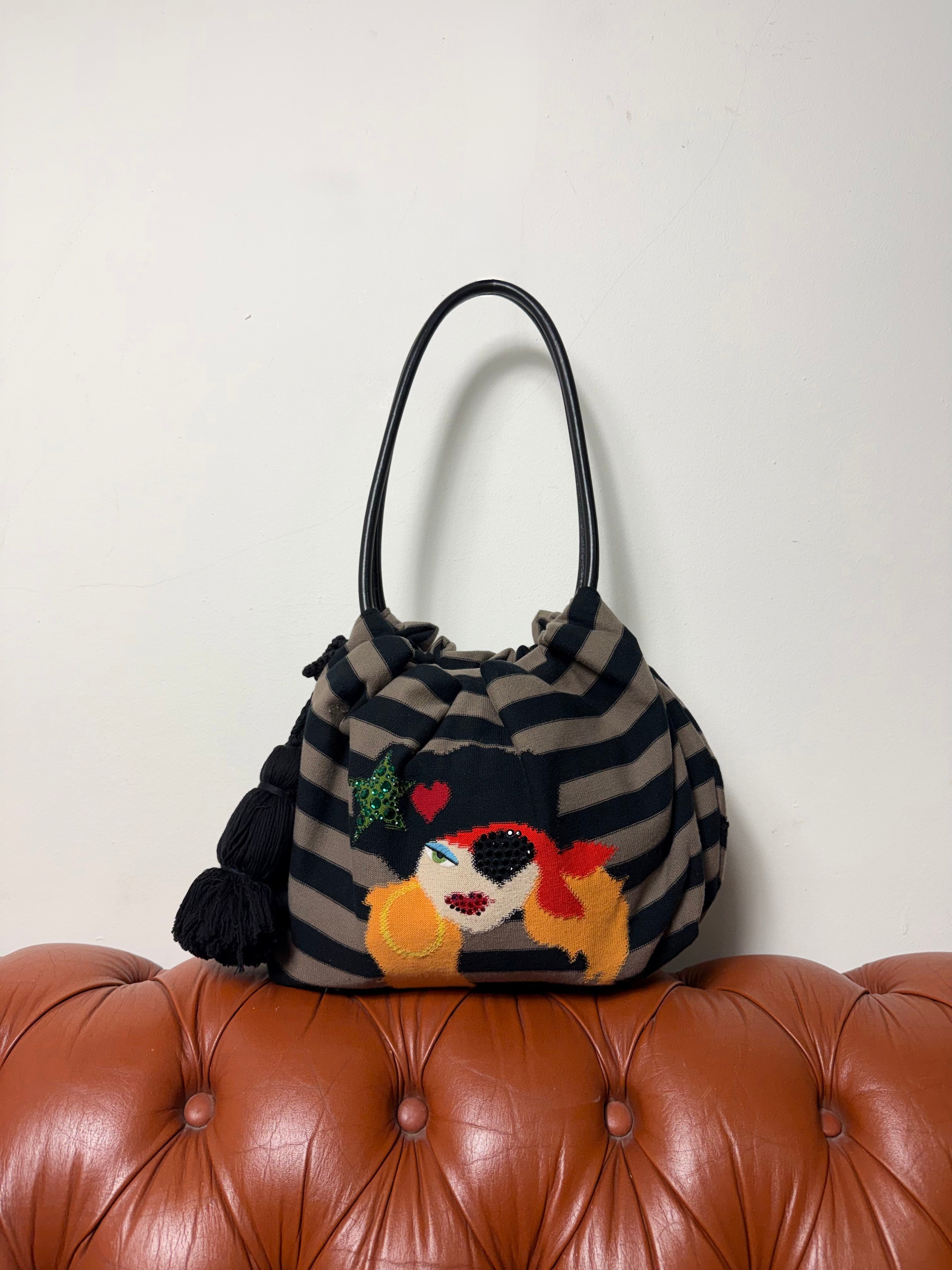 Sonia Rykiel 2005 Rare Pirate Girl Domino Bag