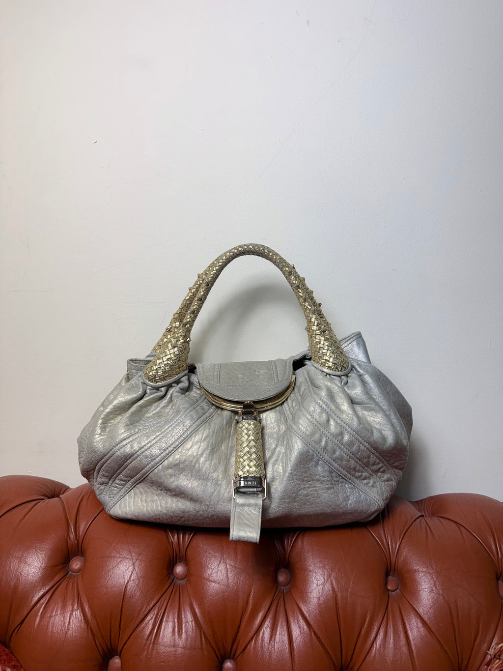 Gold & Silver Metallic Nappa Fendi Spy Bag
