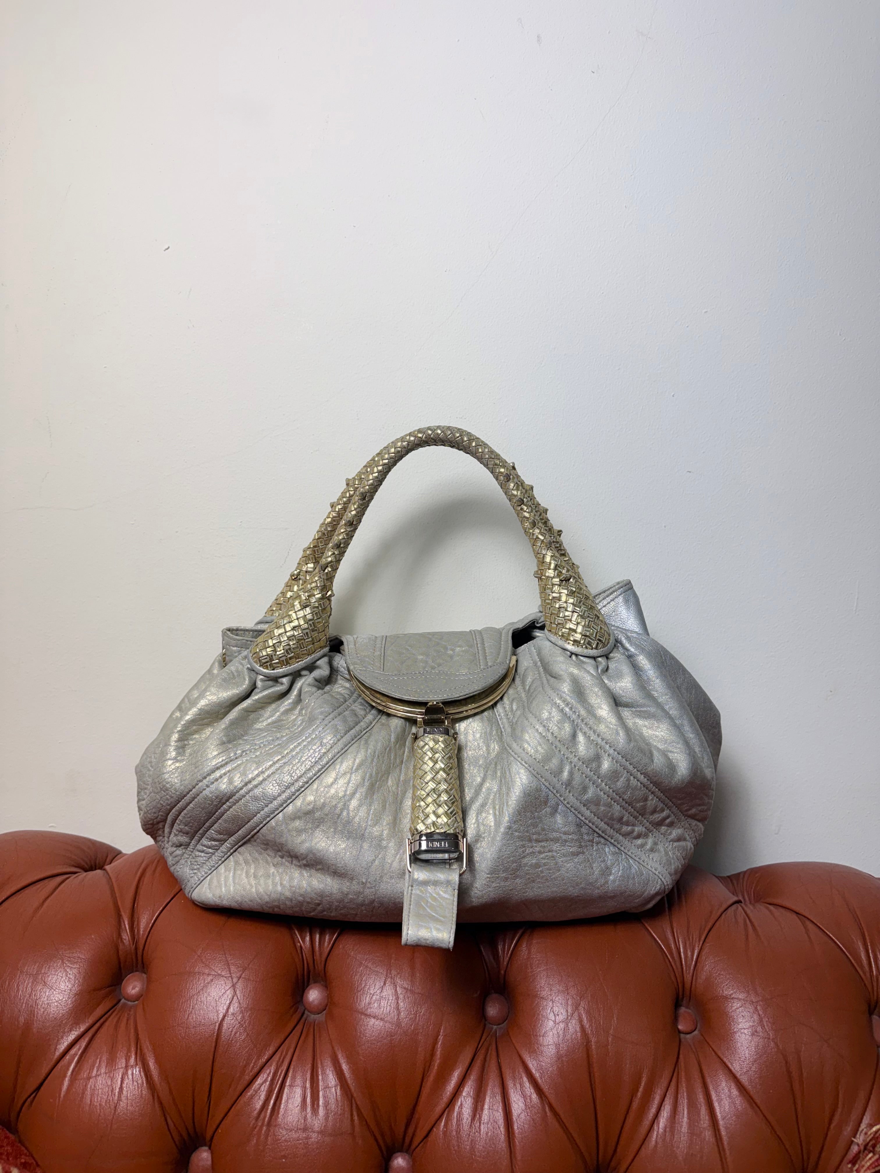 Gold & Silver Metallic Nappa Fendi Spy Bag