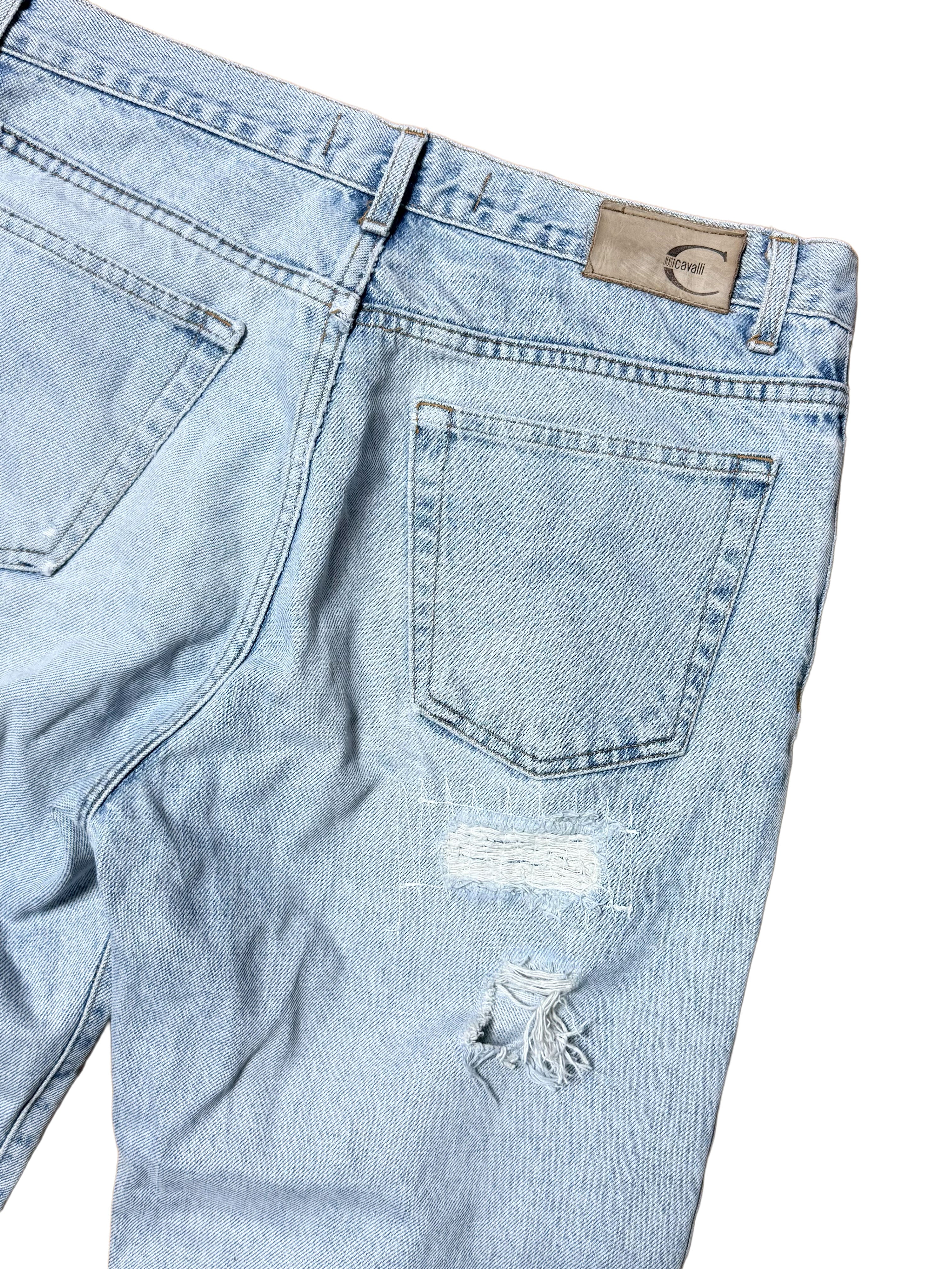 Just Cavalli Light Wash Ripped Jeans