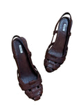 Miu Miu Wedge Slingback Sandals