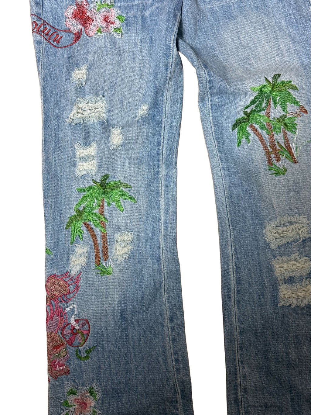 Dolce & Gabbana Spring 2005 Honolulu Embroidered Jeans