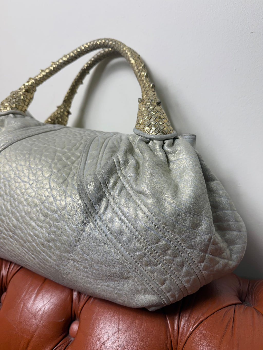  Gold & Silver Metallic Nappa Fendi Spy Bag