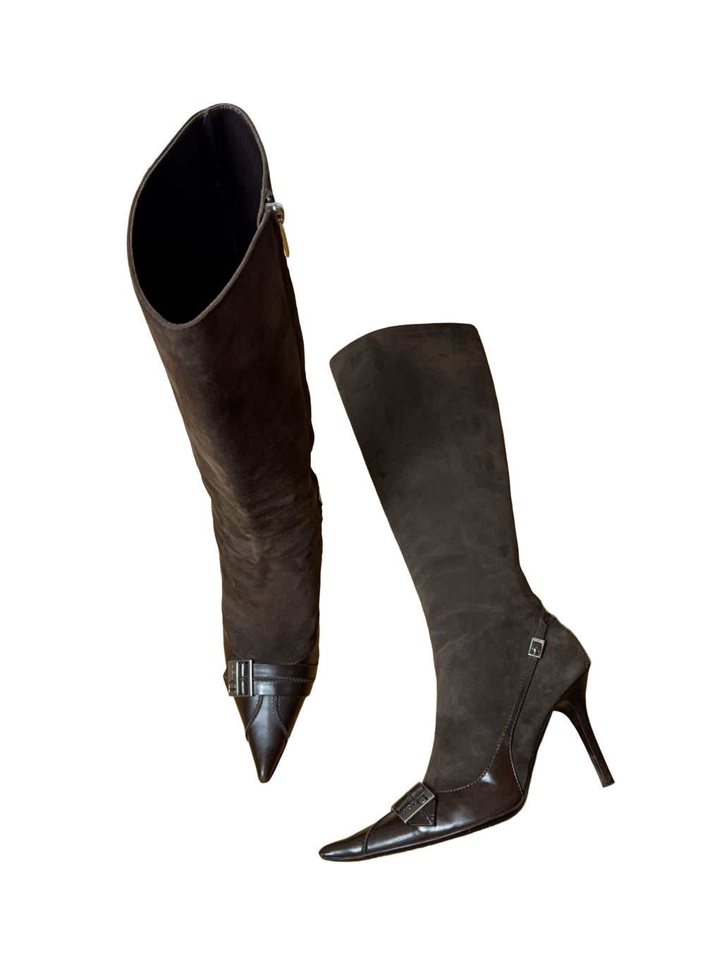 Dior Suede Buckle Boots