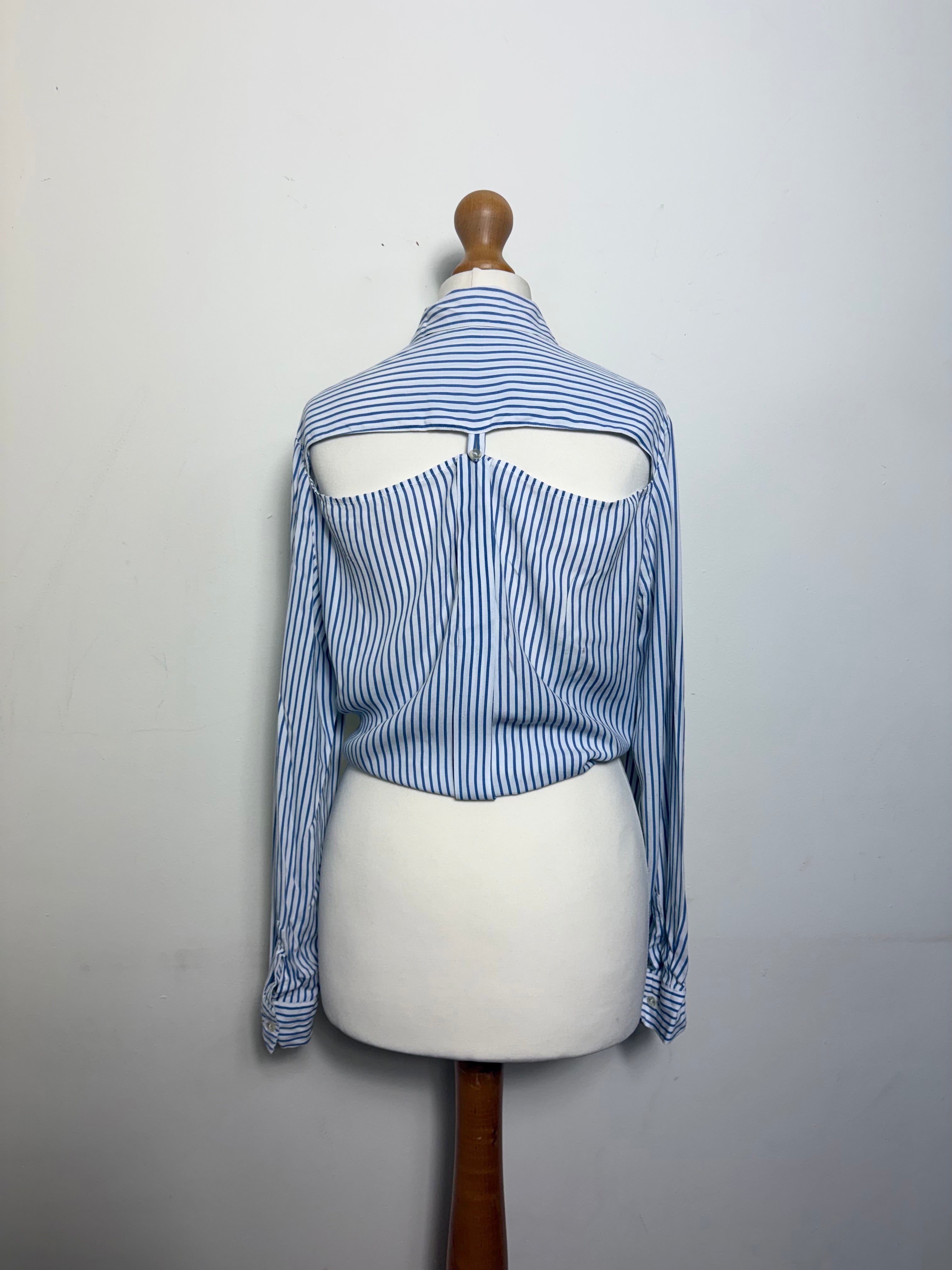Jean Paul Gaultier La Redoute Cut-Out Stripped Shirt