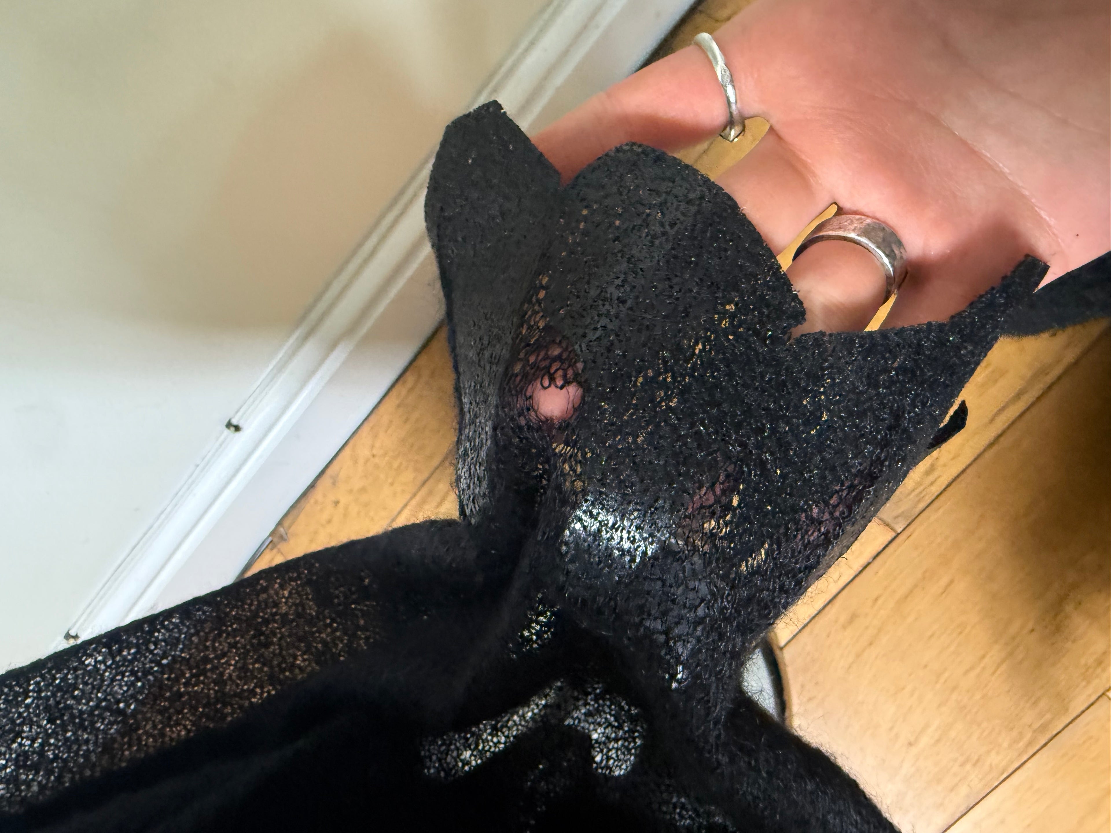 Plein Sud Jeans Black Zig Zag Hem Matching Set