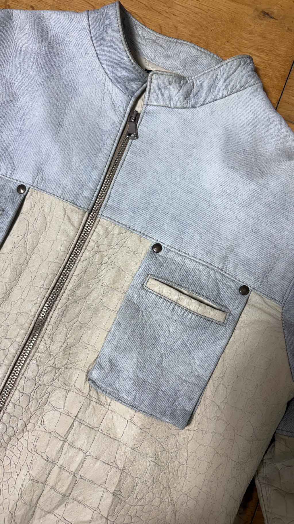 Roberto Cavalli Two Tone Leather Jacket
