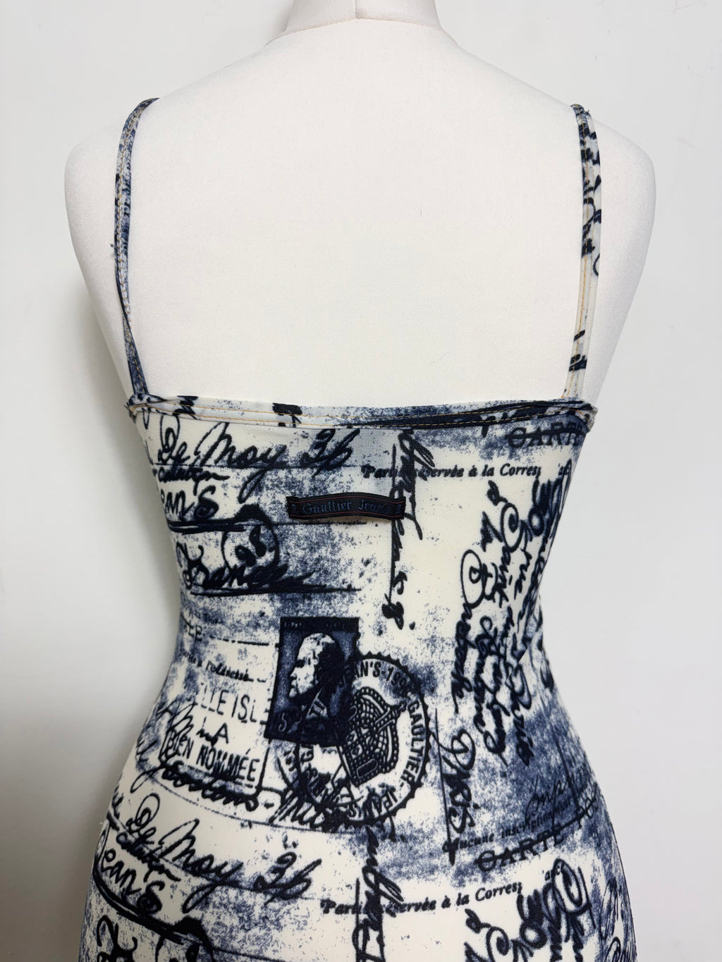 Jean Paul Gaultier 90's Postcard Print Maxi Dress