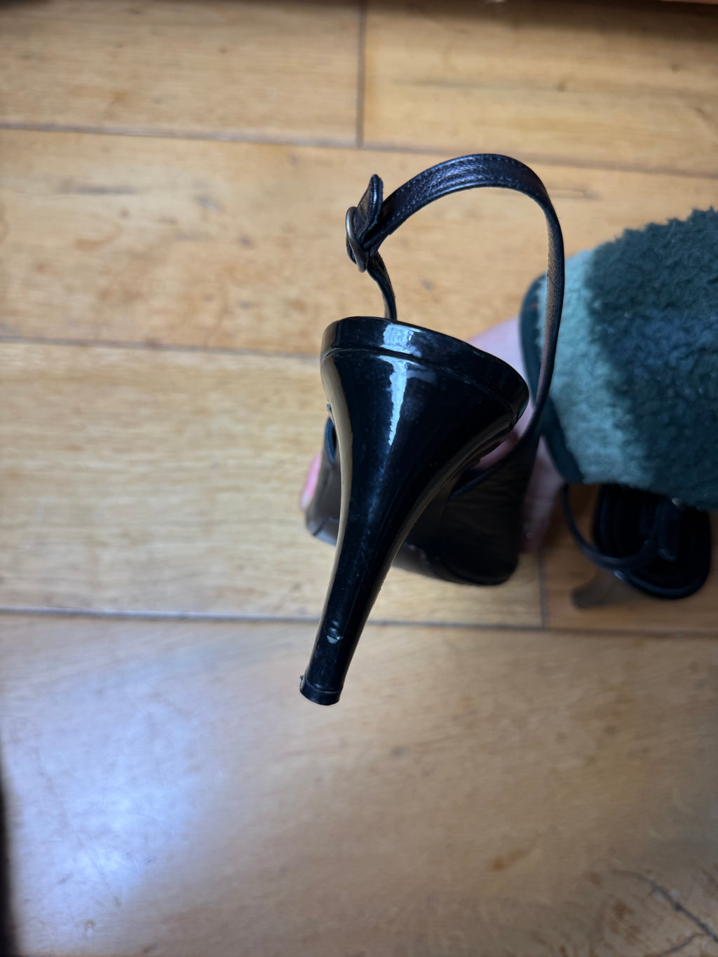 Celine Leather Patent Slingback Heels