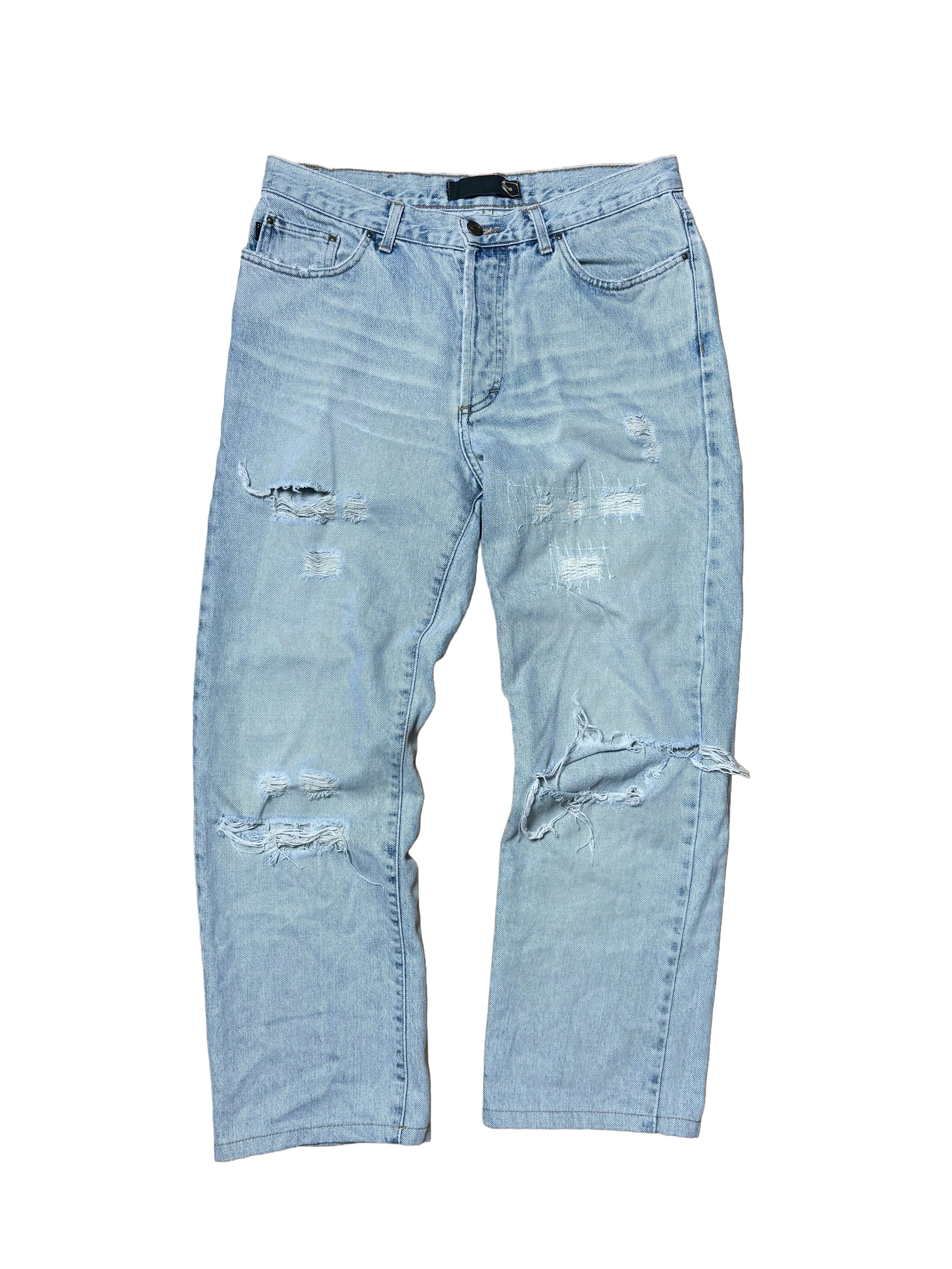 Just Cavalli Light Wash Ripped Jeans