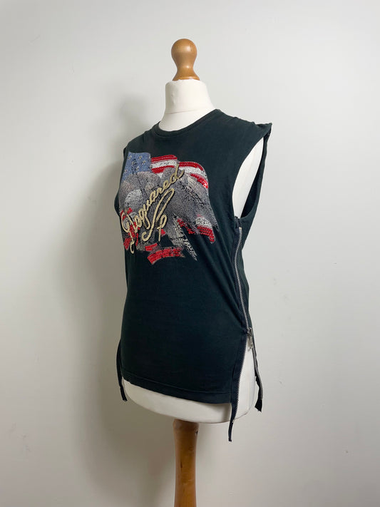 Dsquared2 2001 Eagle Print Graphic Top