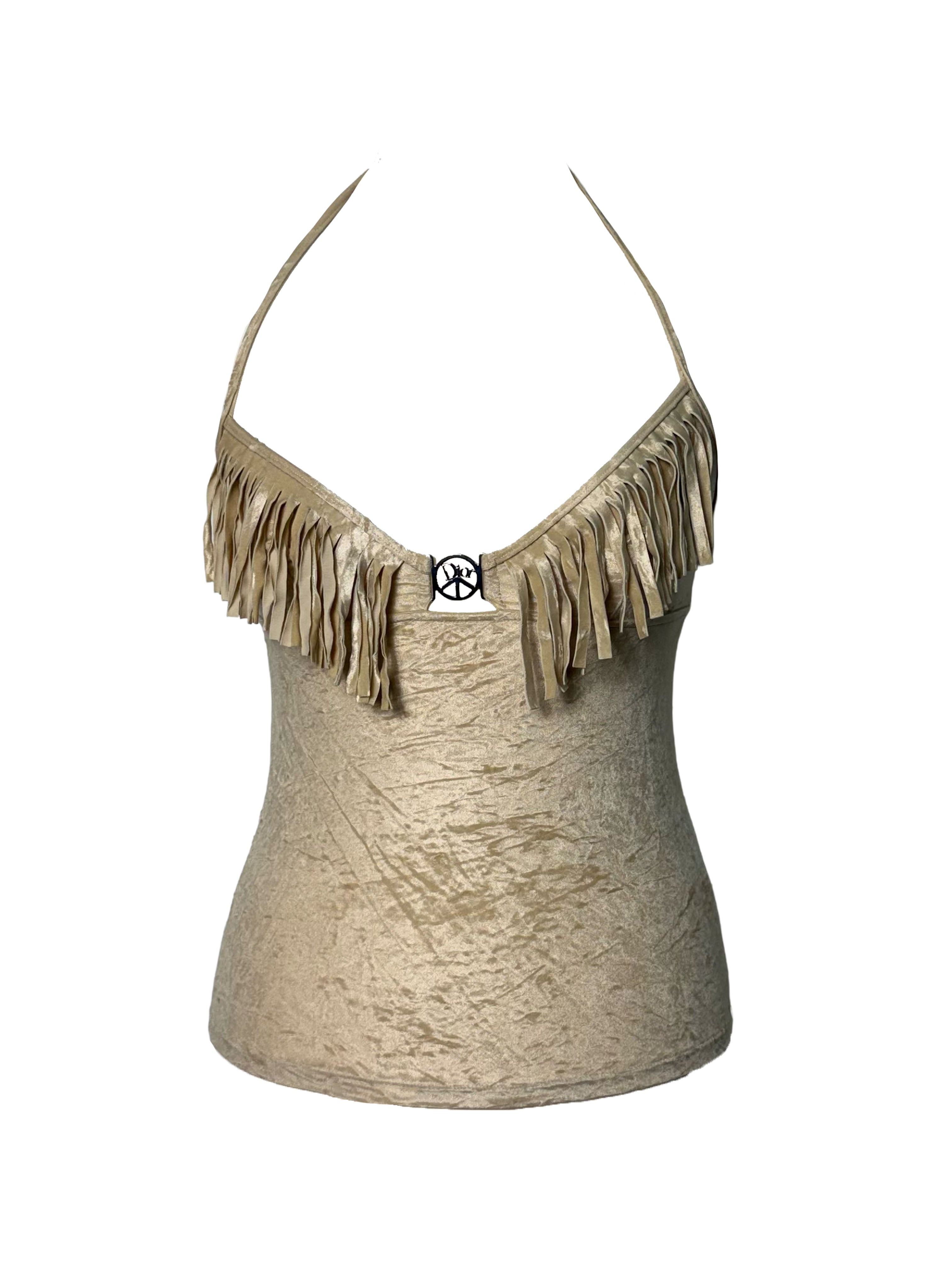 Dior SS2005 Peace & Love Fringe Cami Top