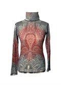 Jean Paul Gaultier Paisley Turtleneck Top