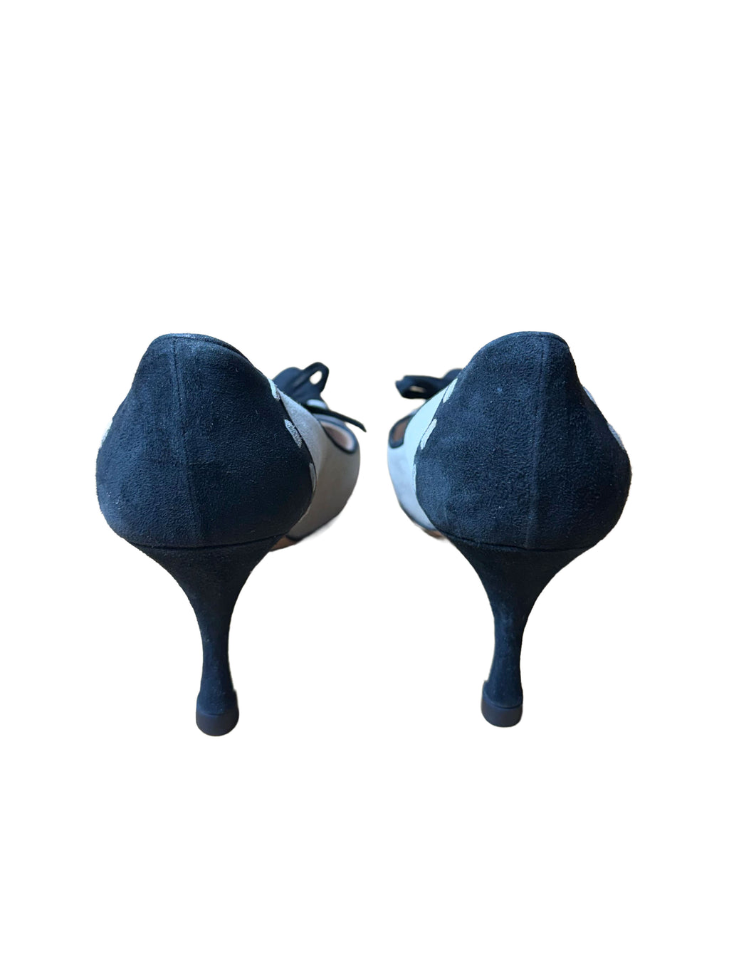 Manolo Blahnik Suede Bow Pumps